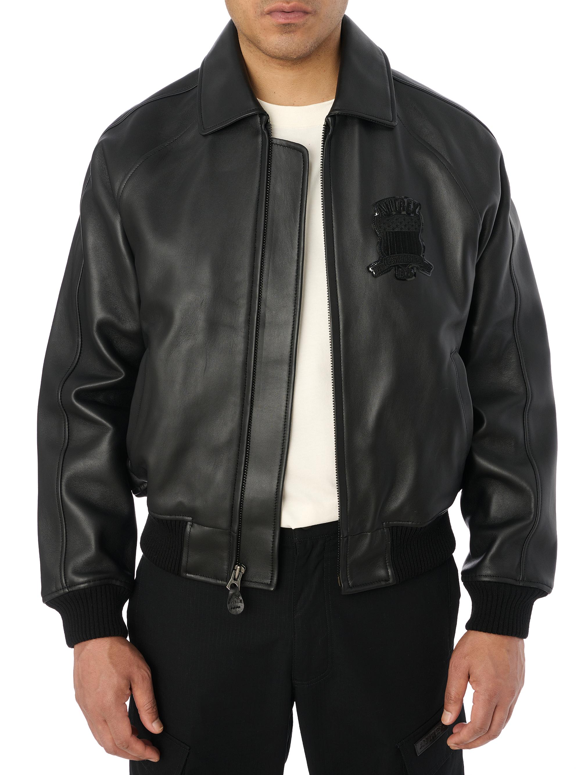Avirex | 58A24K858IA | Black | Men's Black Icon Leather Bomber