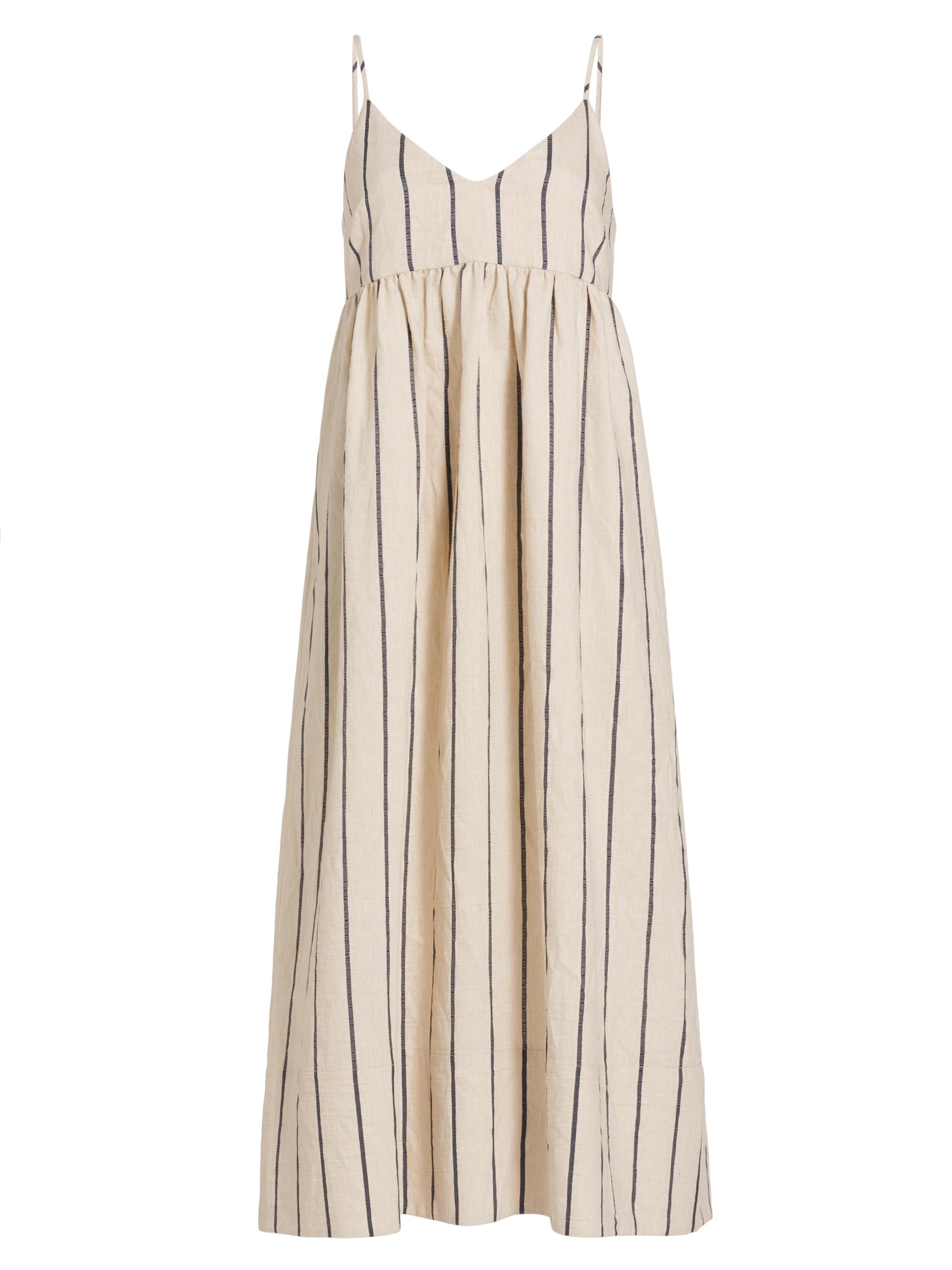 Jenni Kayne Women's Cove Linen-Blend Maxi Dress - Natural Navy Stripe