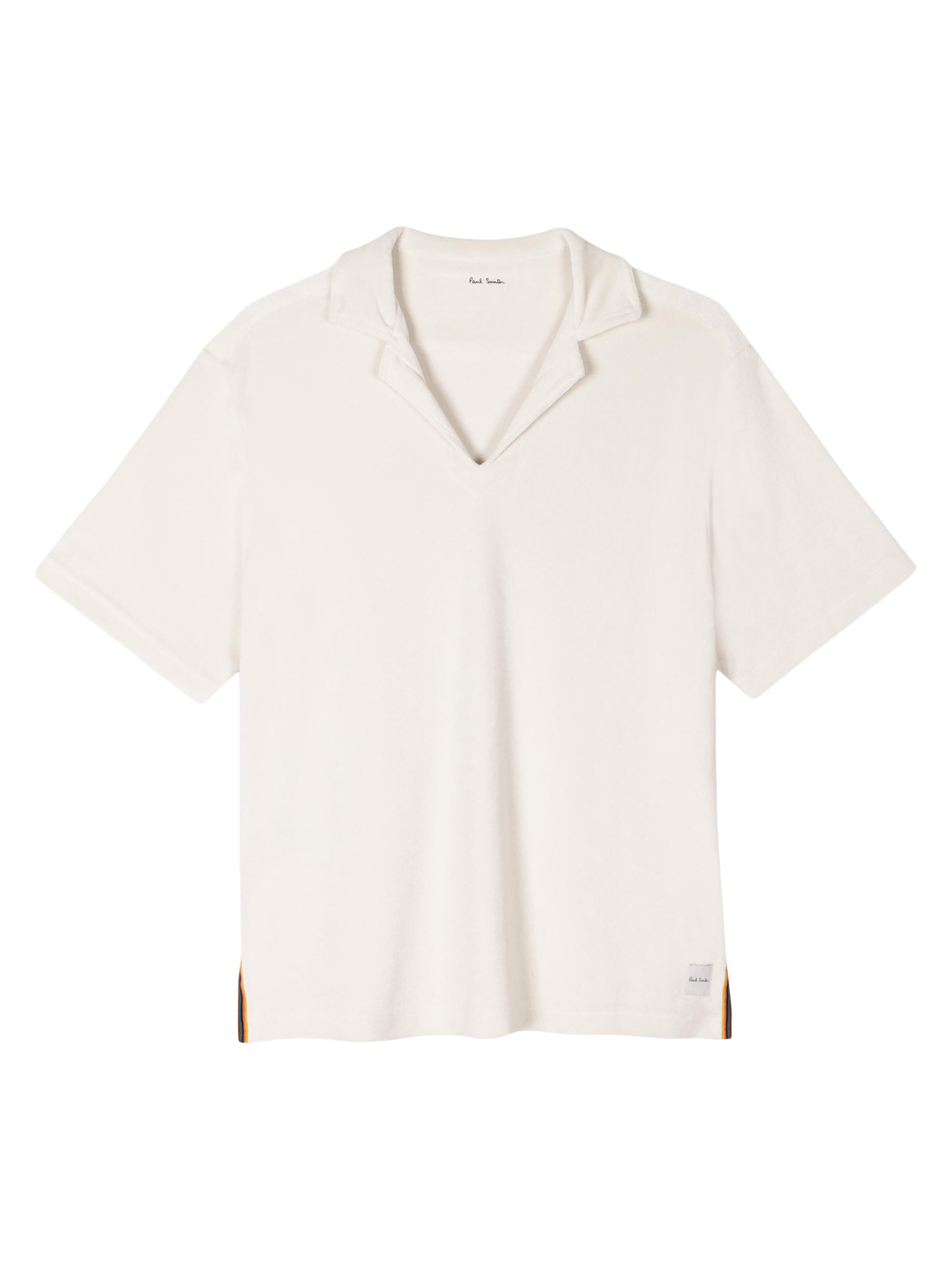 Paul Smith Men's Terry Open Collar Polo Shirt - Off White