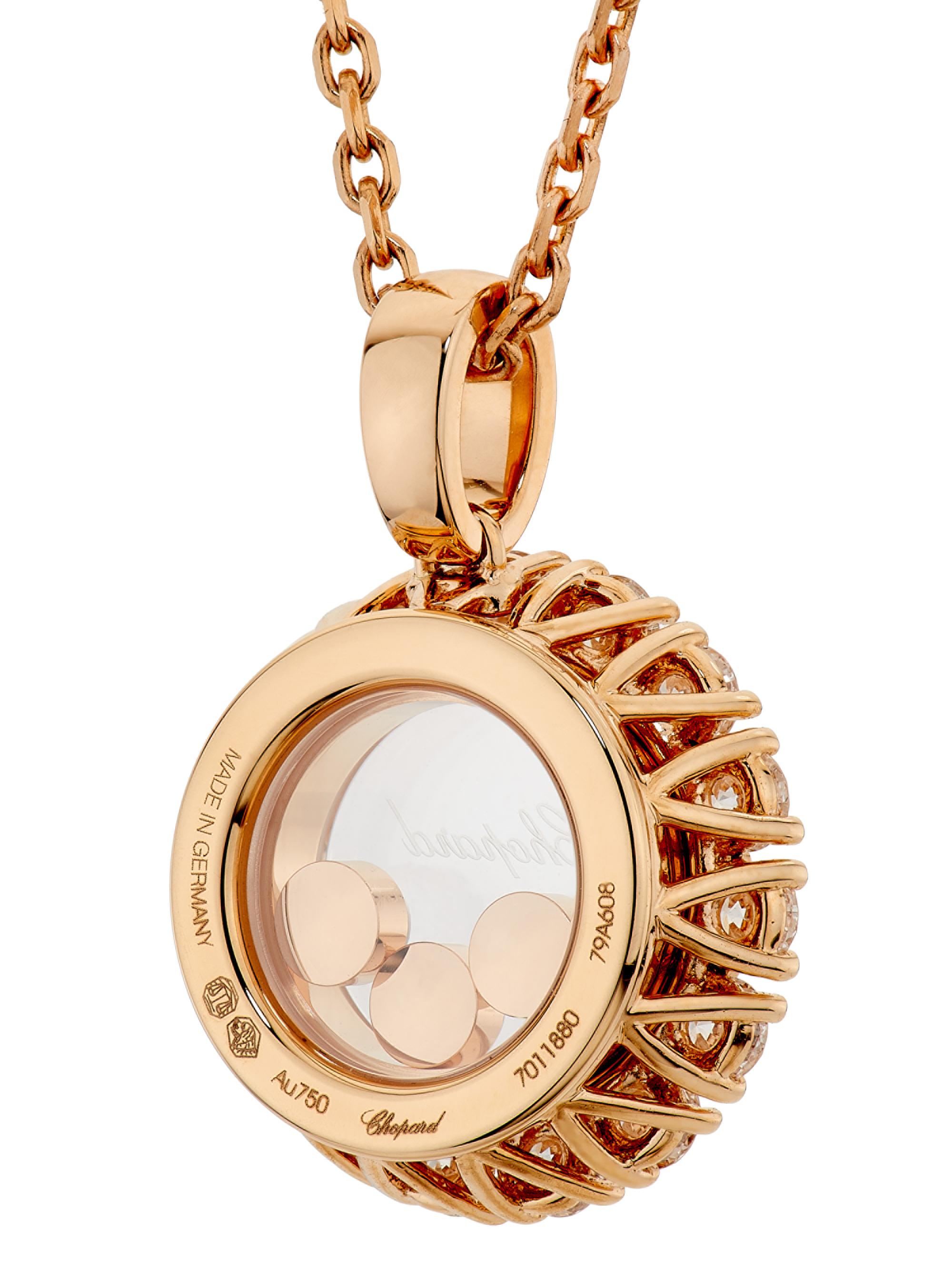 Chopard Happy Diamonds 18K Rose Gold & 0.89 TCW Diamond Pendant