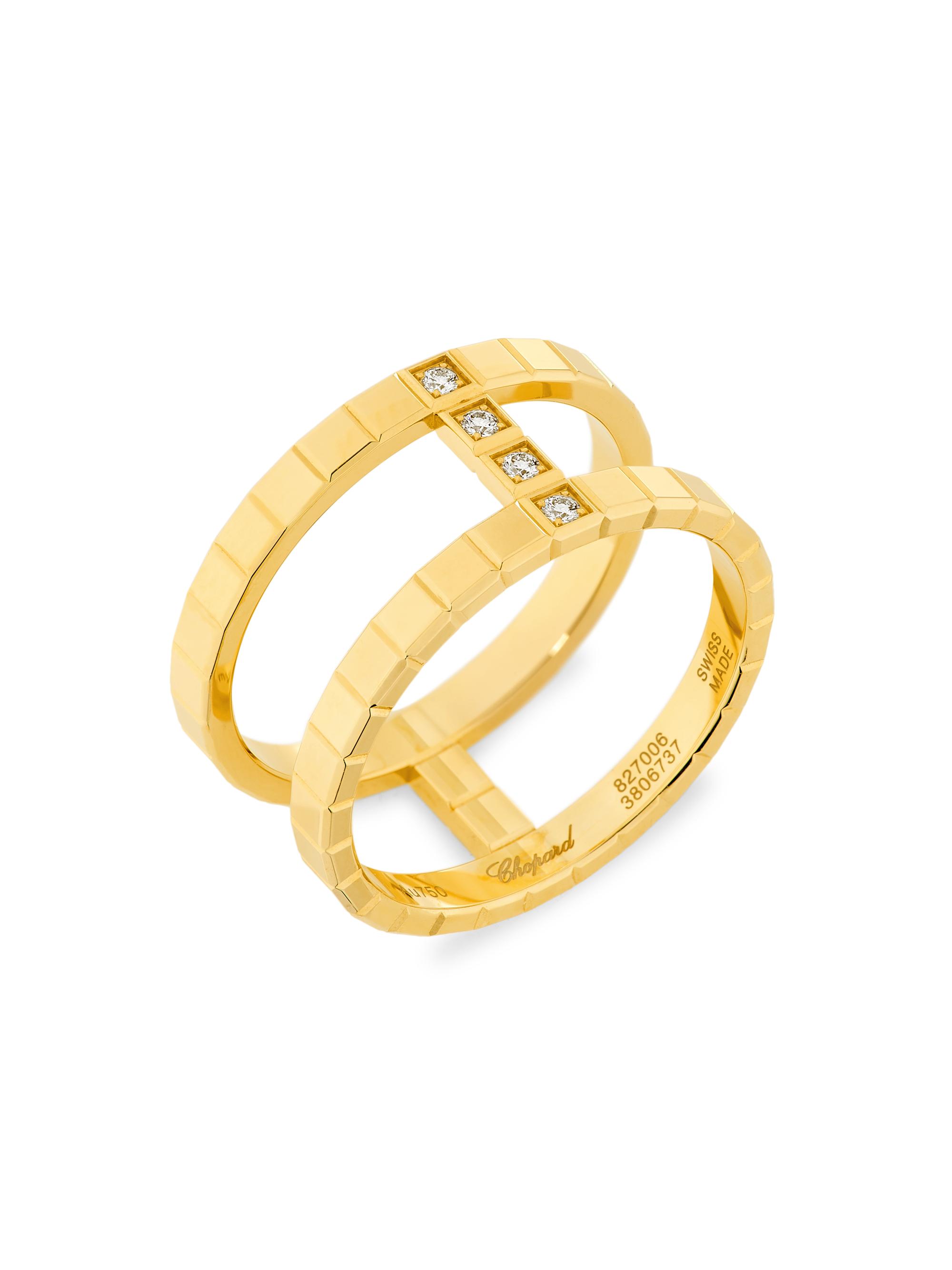 Chopard Women's Ice Cube 18K Yellow Gold & 0.04 TCW Diamond Ring - Yellow Gold