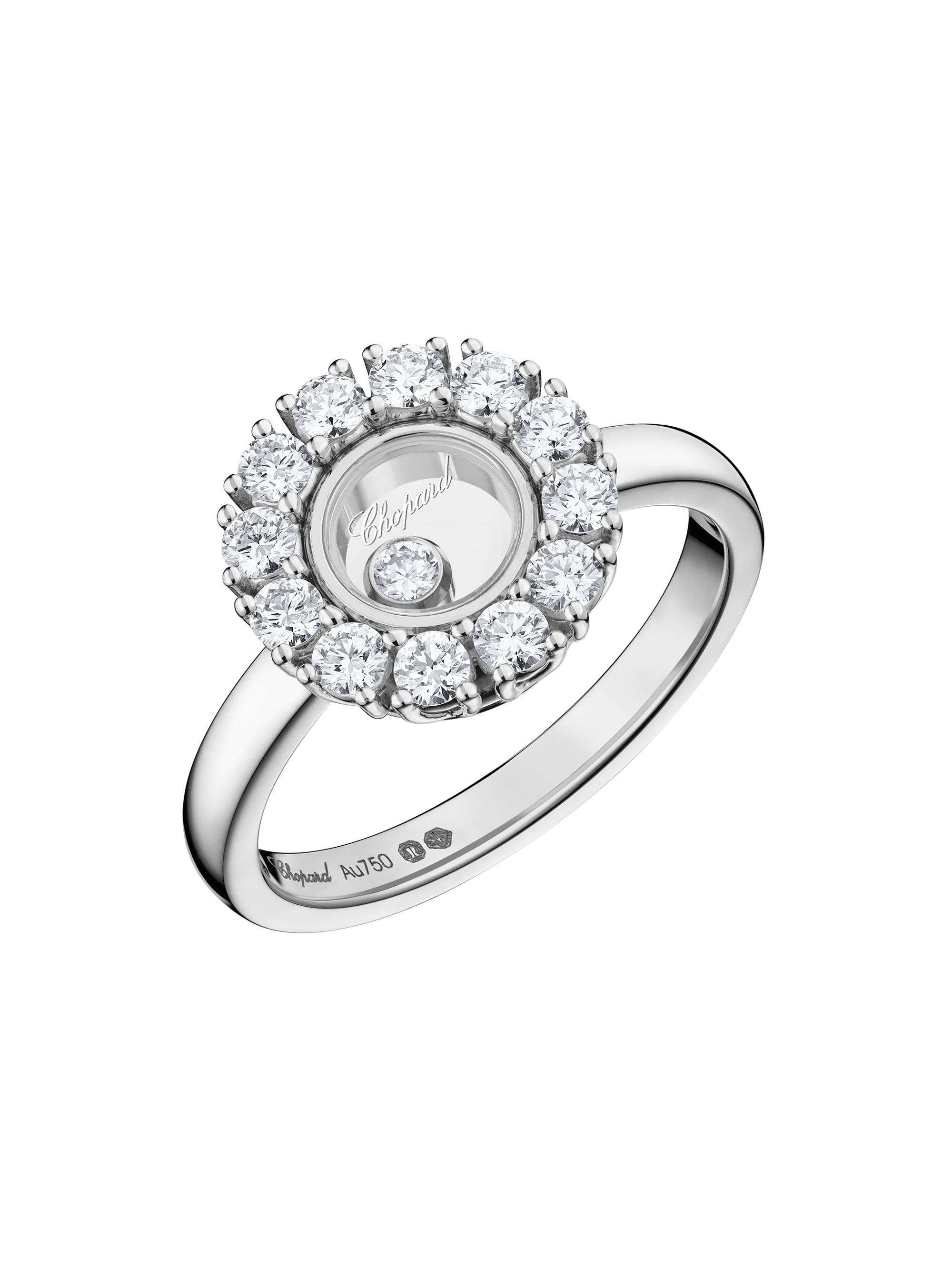 Chopard Women's Happy Diamonds 18K White Gold & 0.60 TCW Diamond Ring - White Gold