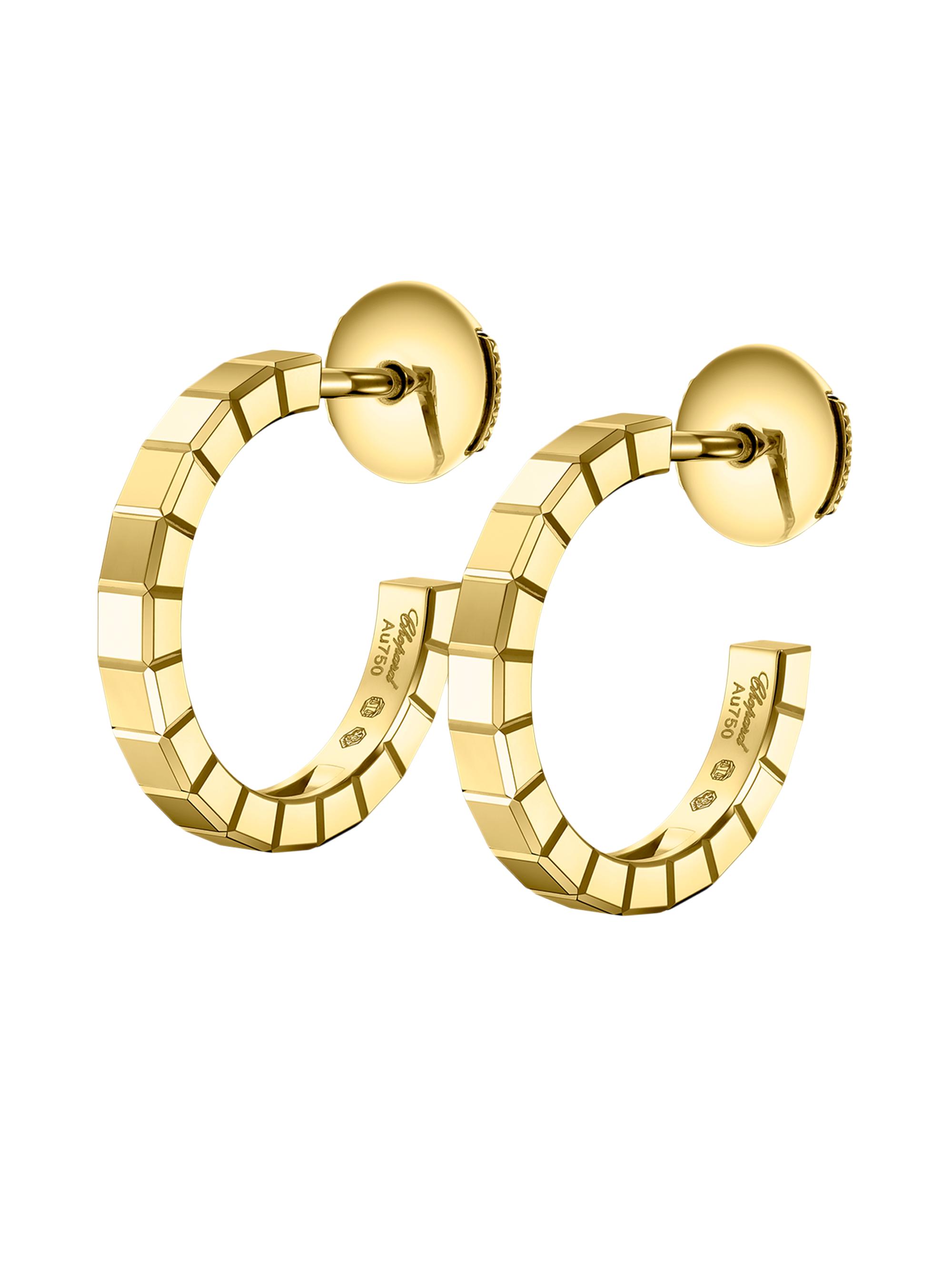 Chopard Women's Ice Cube 18K Yellow Gold Hoop Earrings - Yellow Gold