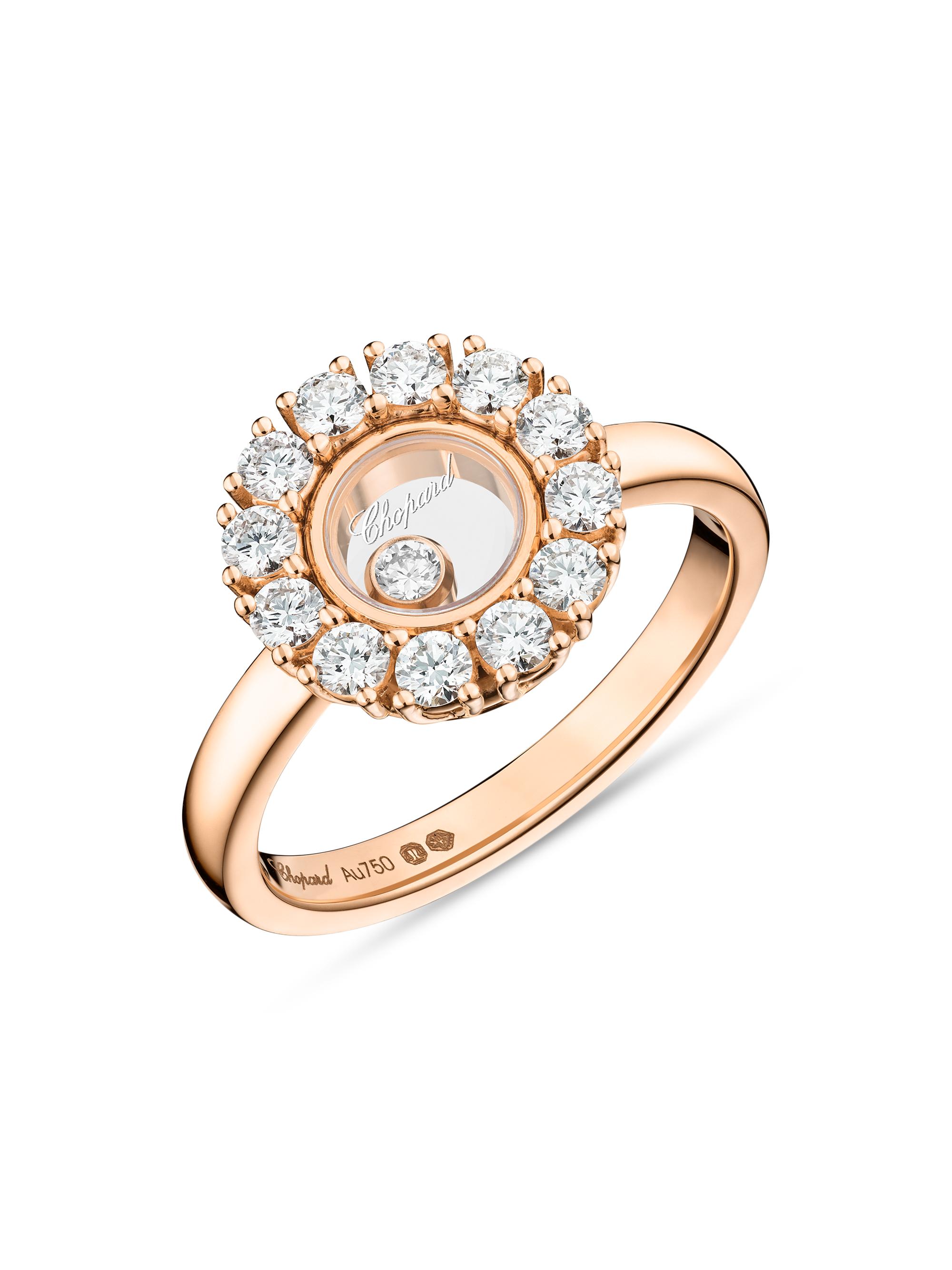 ✨Chopard ✨K18金ローズゴールドリング 14号 CHOPARD Happy 18-karat rose gold, carnelian and diamond ring