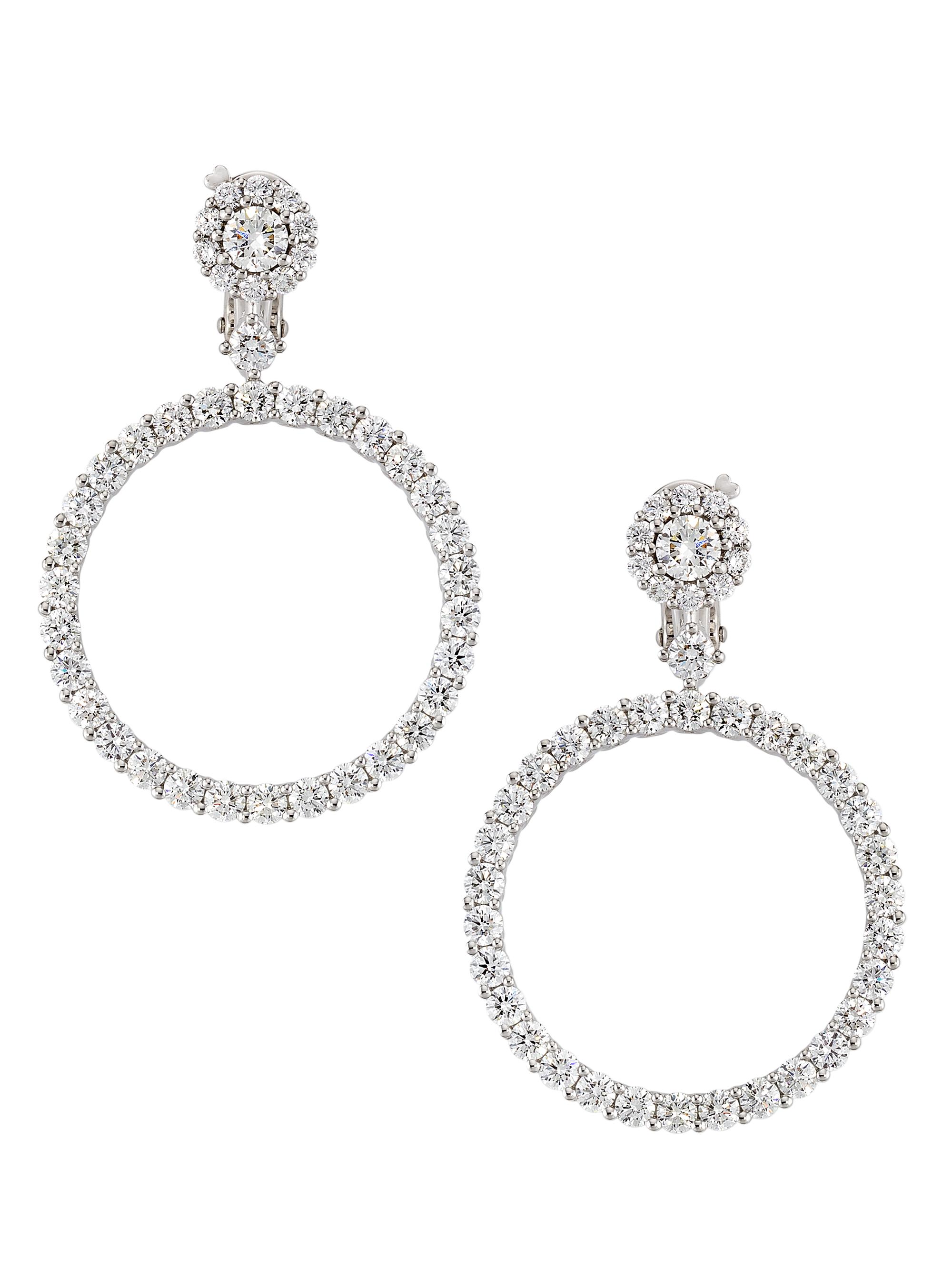Chopard Women's LHeure du Diamant 18K White Gold & 6.40 TCW Diamond Earrings - White Gold