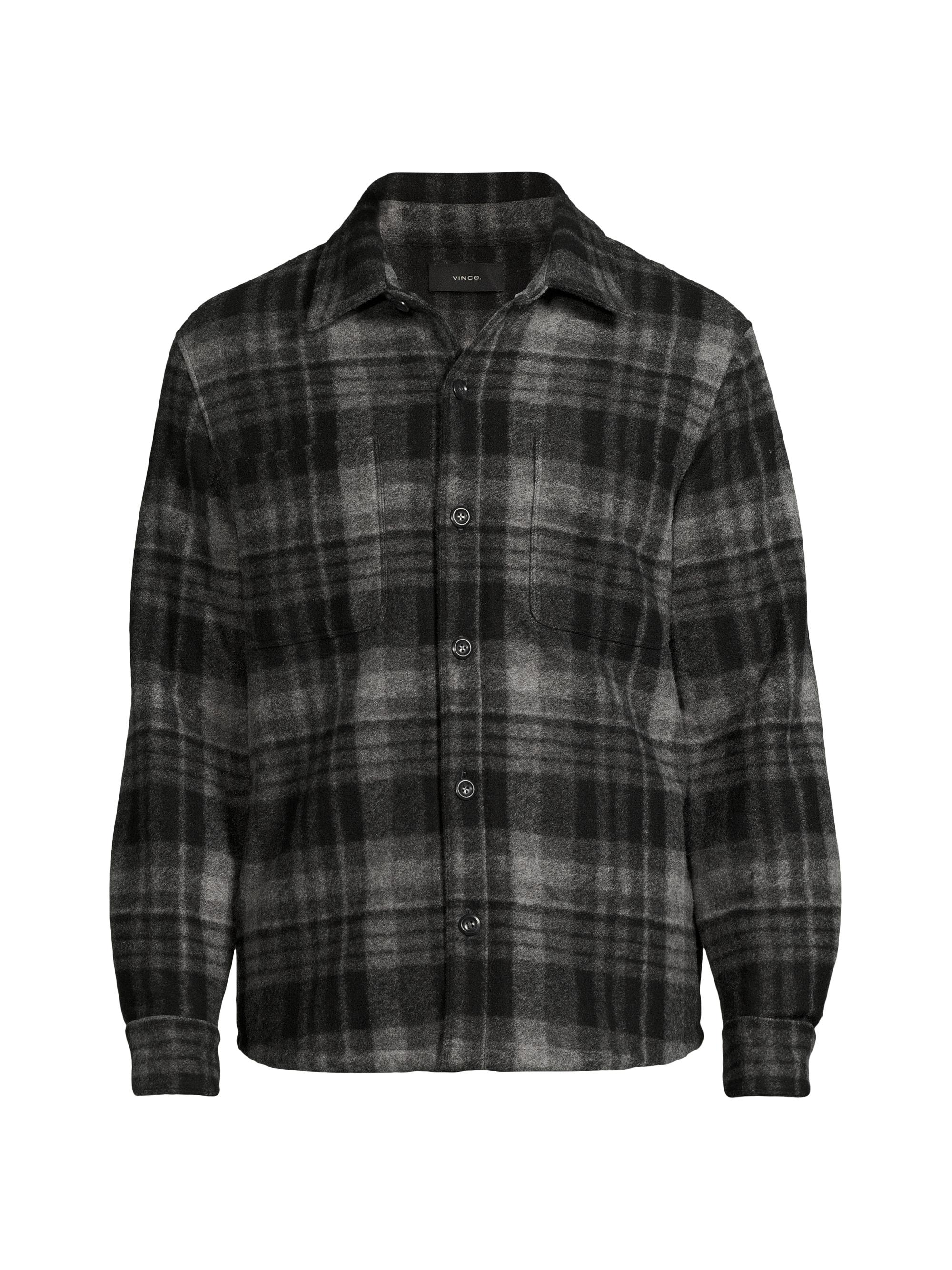 Vince Faux Sherpa Lined Plaid Shirt Jacket | Saks Fifth Avenue