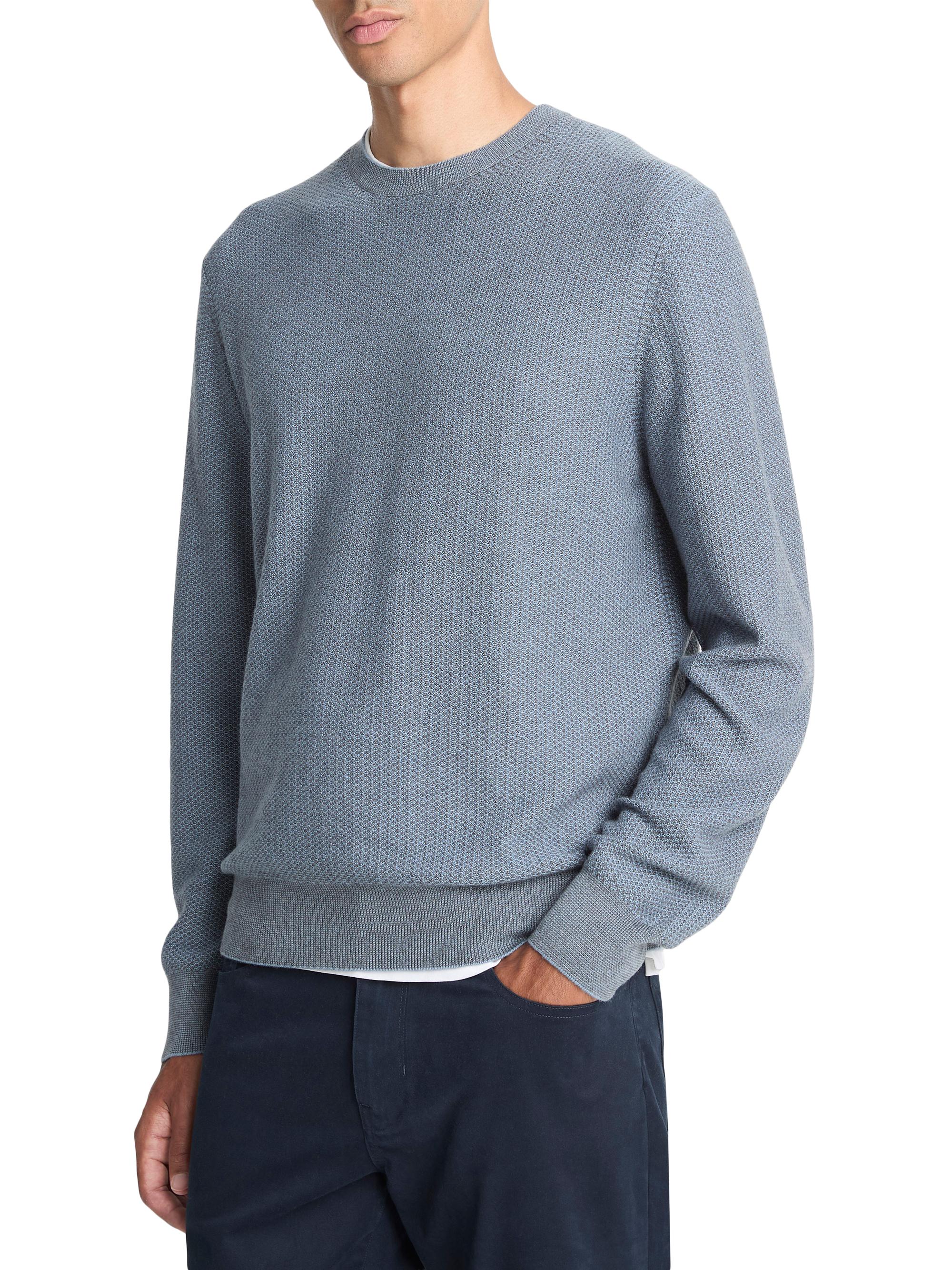 Vince Geo Jacquard Long-Sleeve Crewneck Sweater | Saks Fifth Avenue