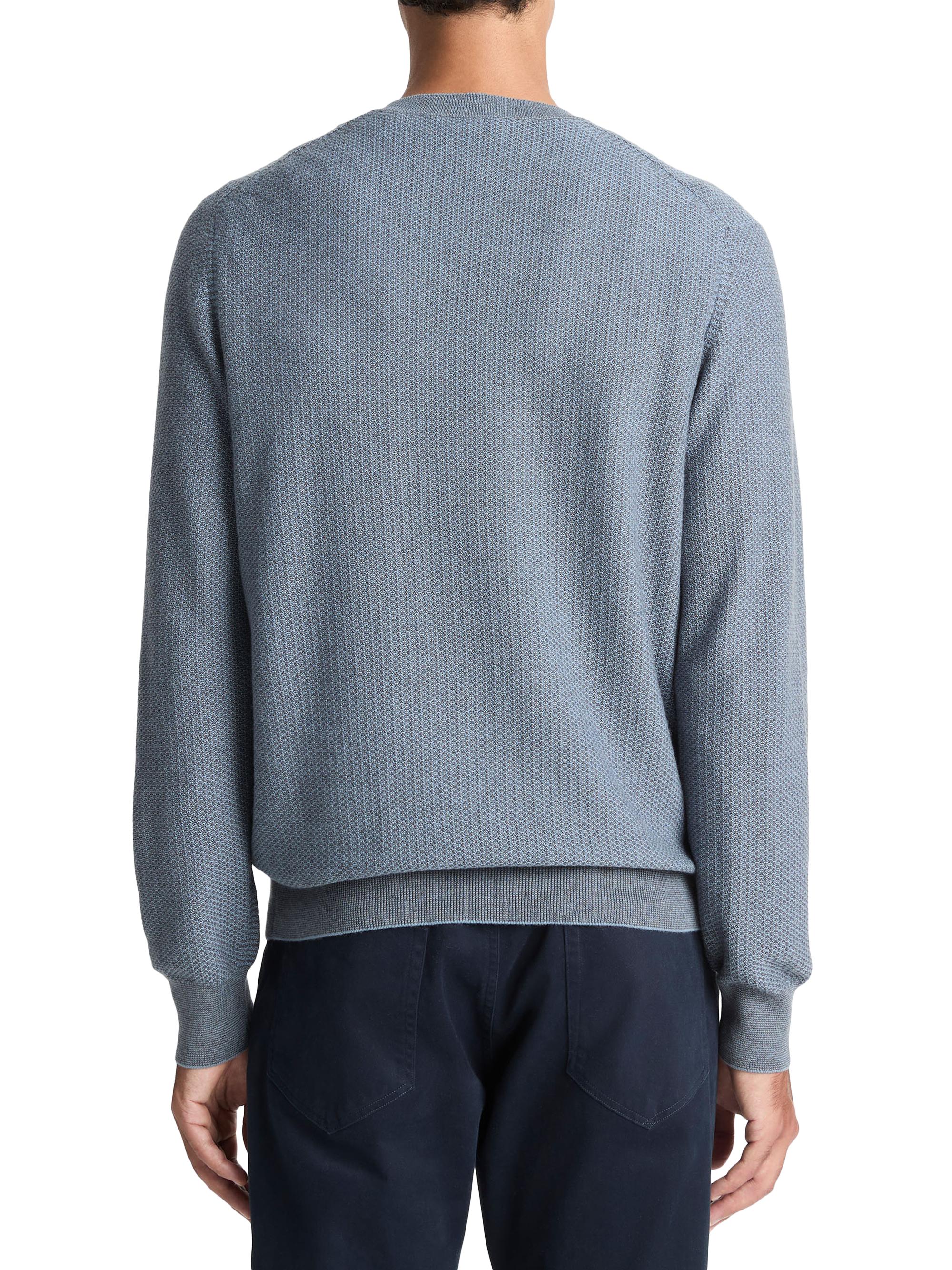 Vince Geo Jacquard Long-Sleeve Crewneck Sweater | Saks Fifth Avenue