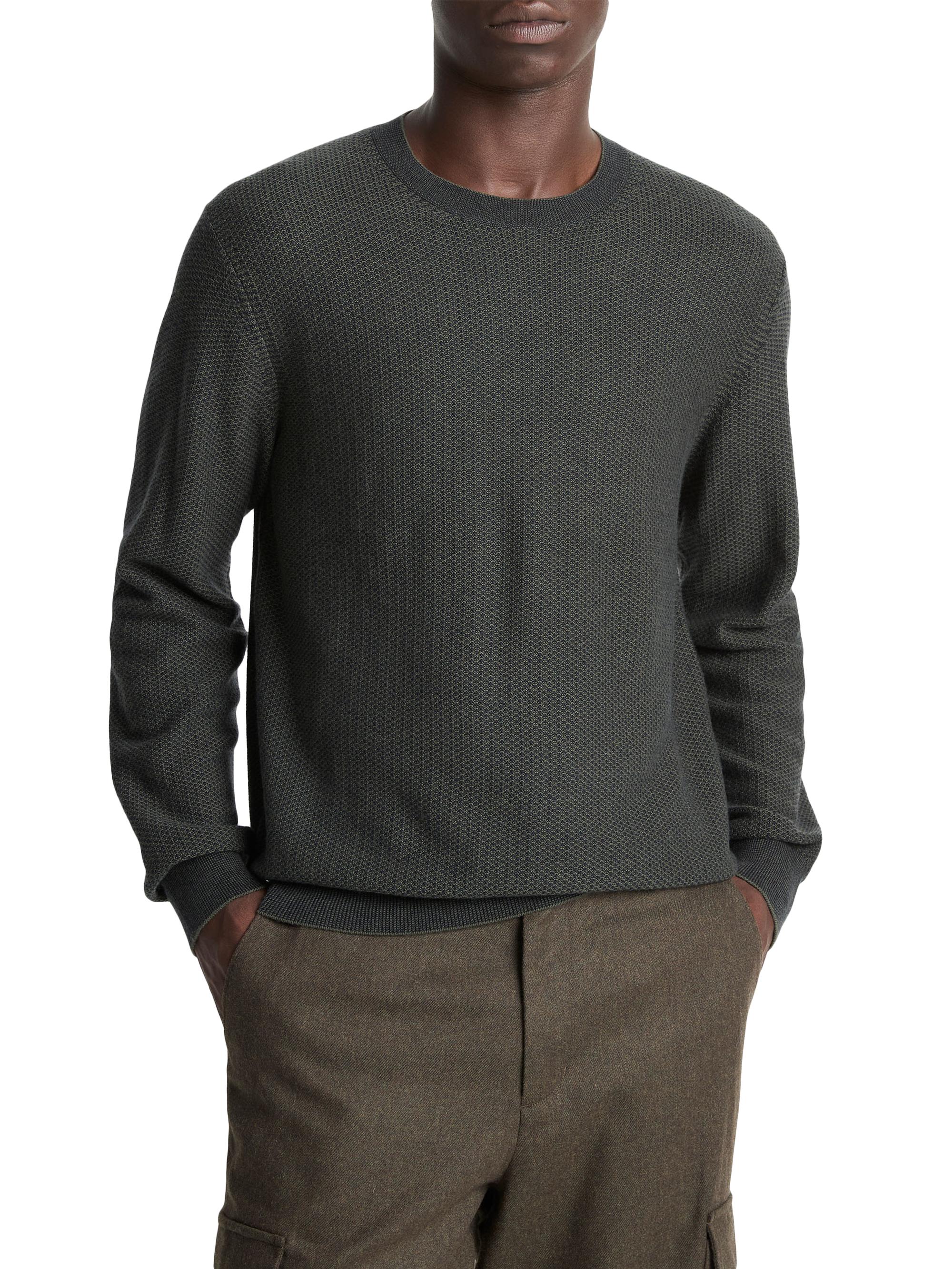 Vince Geo-Jacquard Quarter-Zip Sweater | Saks Fifth Avenue