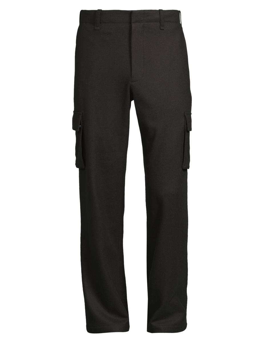 【BAON】Nelling brushed check wide wool cargo pants Womens Knoxx Cargo Sulfur Fresh Eucalyptus