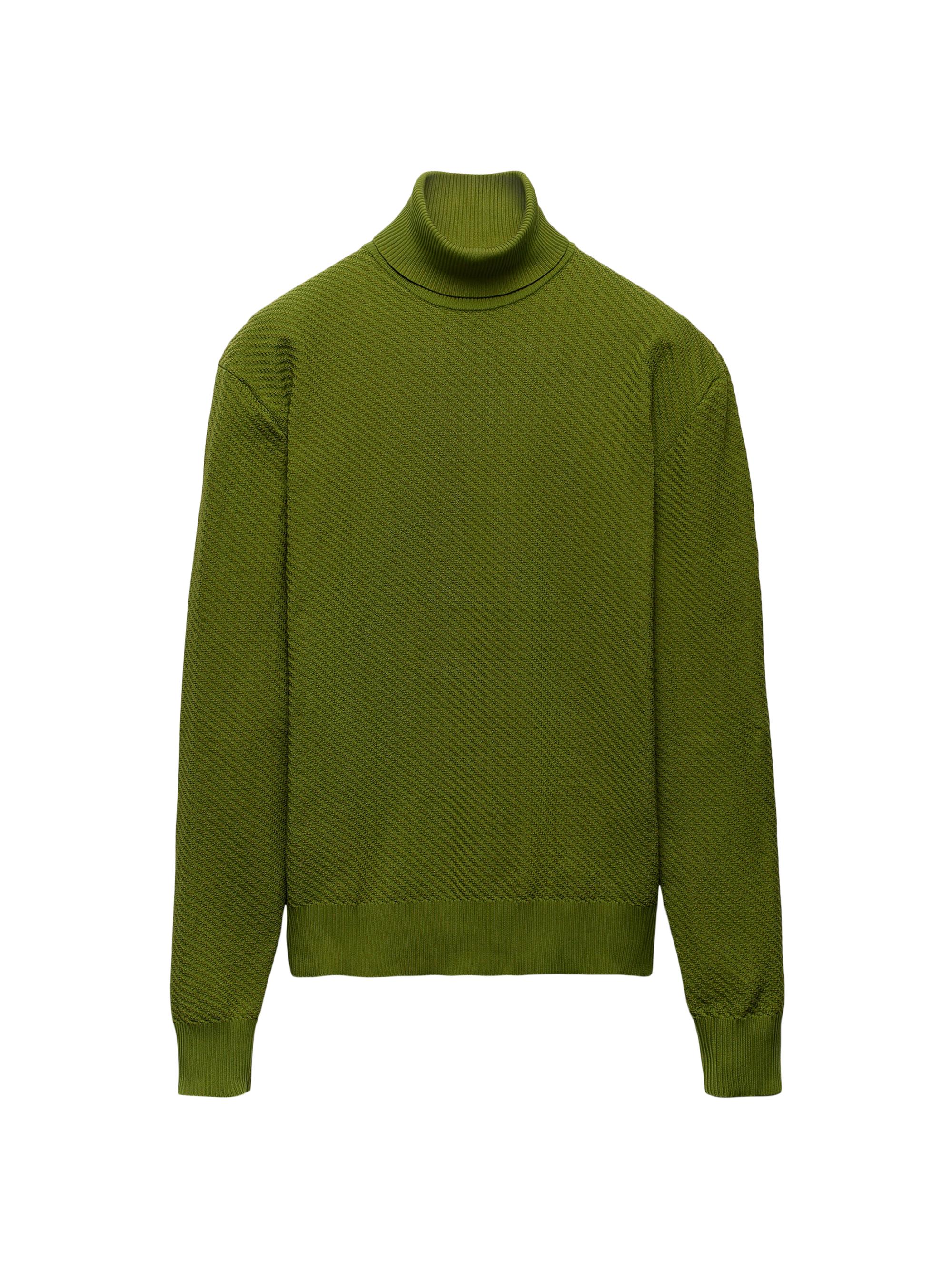 Prada Men's Re-Nylon Turtleneck Sweater - Green