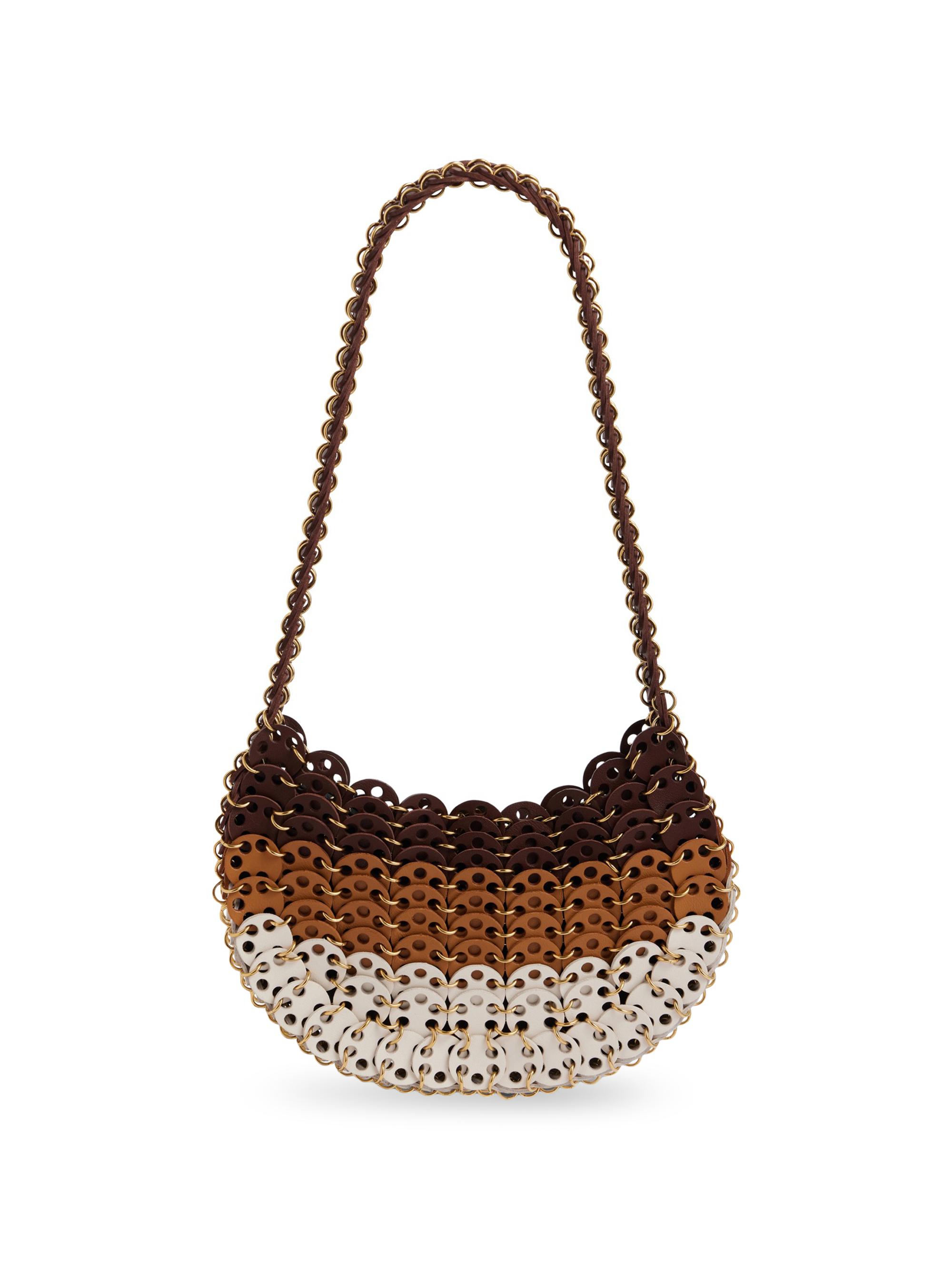 Rabanne Women's Leather Hand Bag - Brown Off White