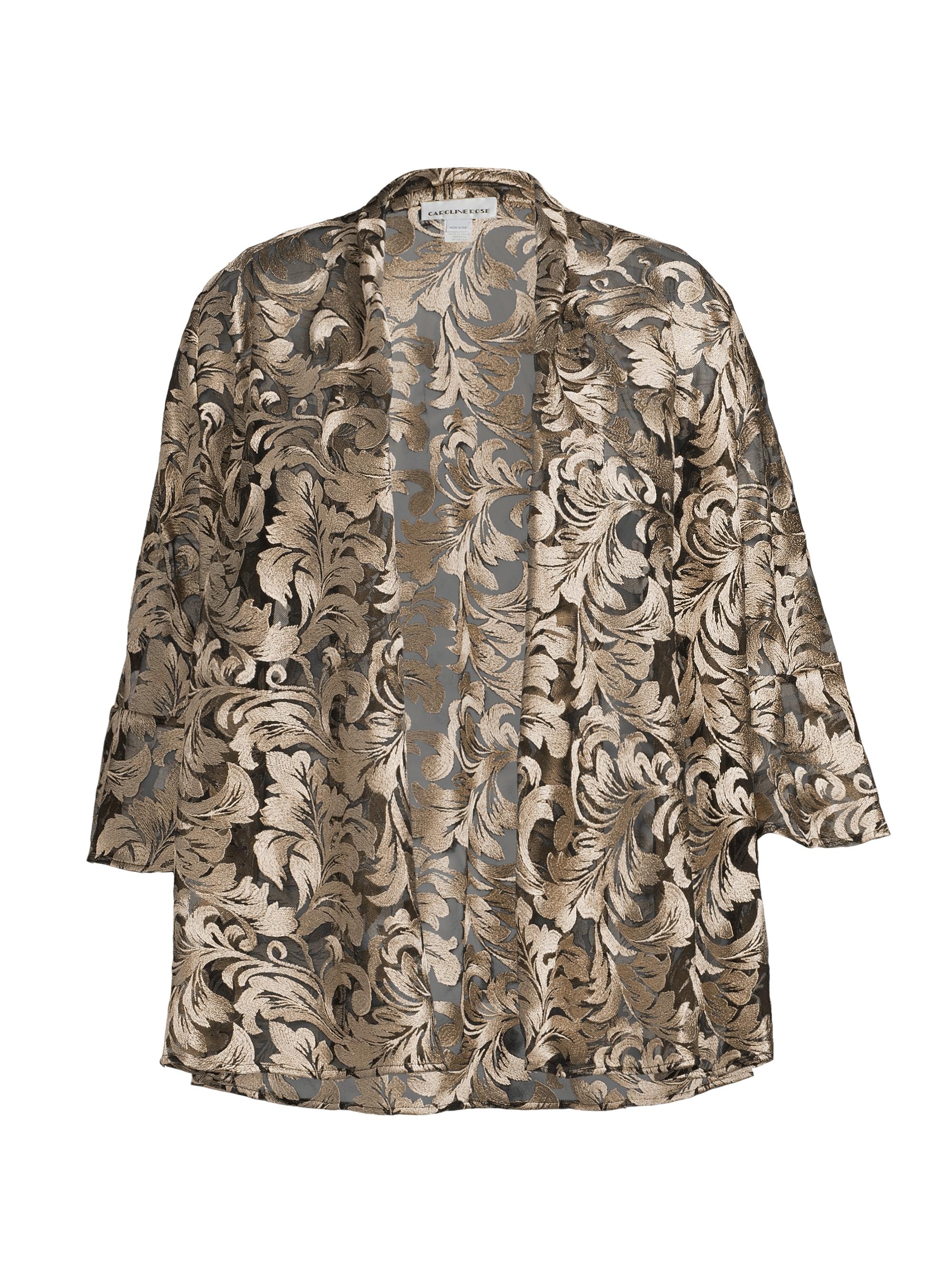 Caroline Rose Women's Bella Lace Cardigan - Champagne Black