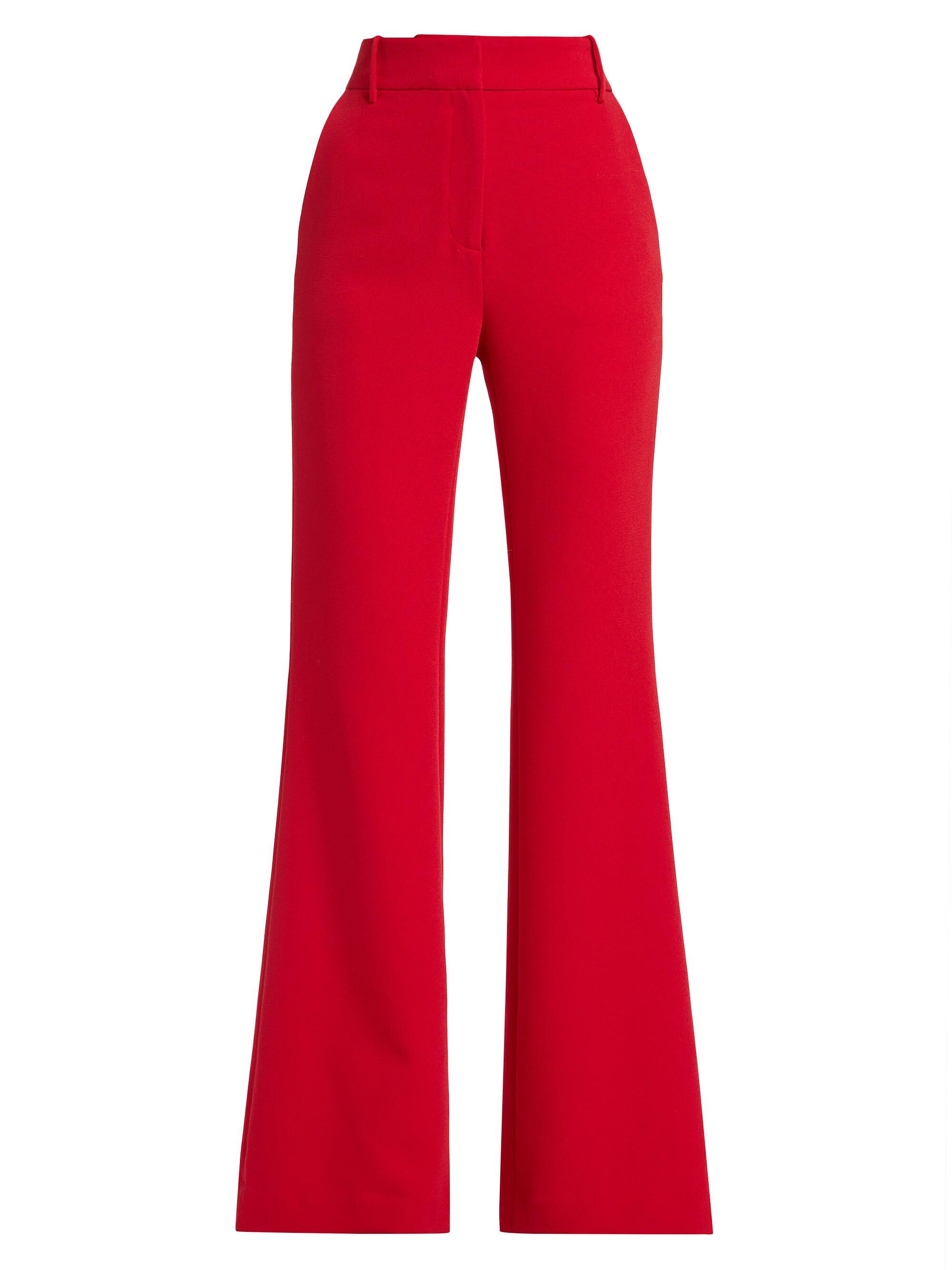 Toccin Women's Gaia Flared High-Rise Pants - Red