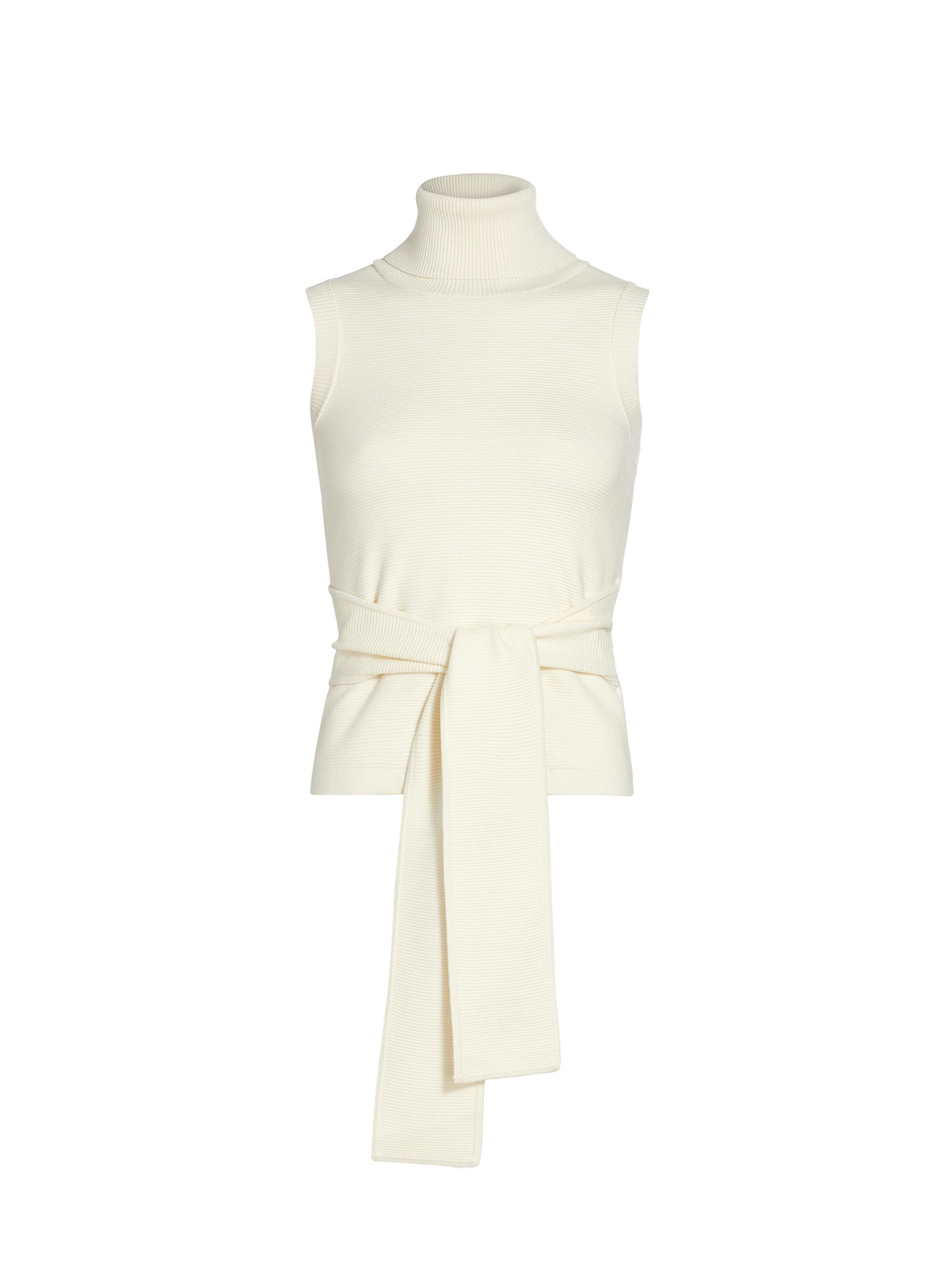 Toccin Women's Celeste Rib-Knit Sleeveless Turtleneck Sweater -