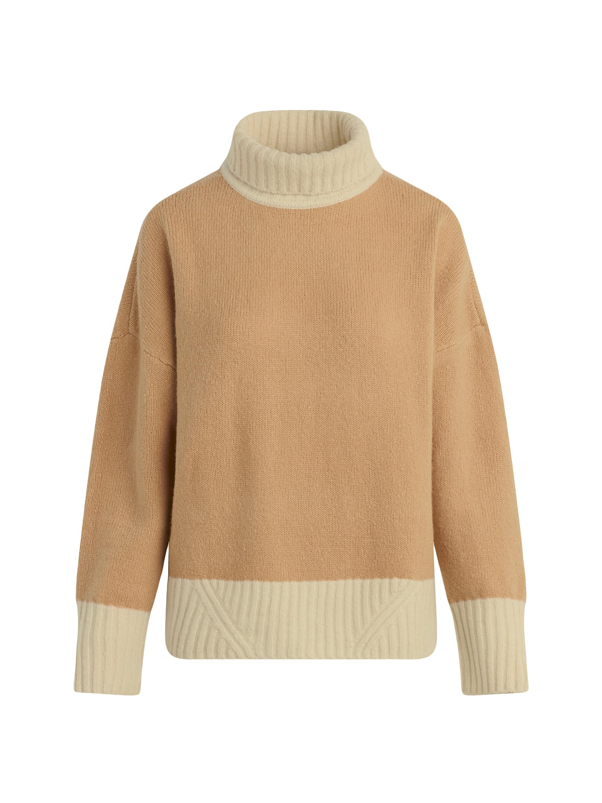 Favorite Daughter Women's Andi Colorblocked Wool-Blend Turtleneck Sweater - Beige