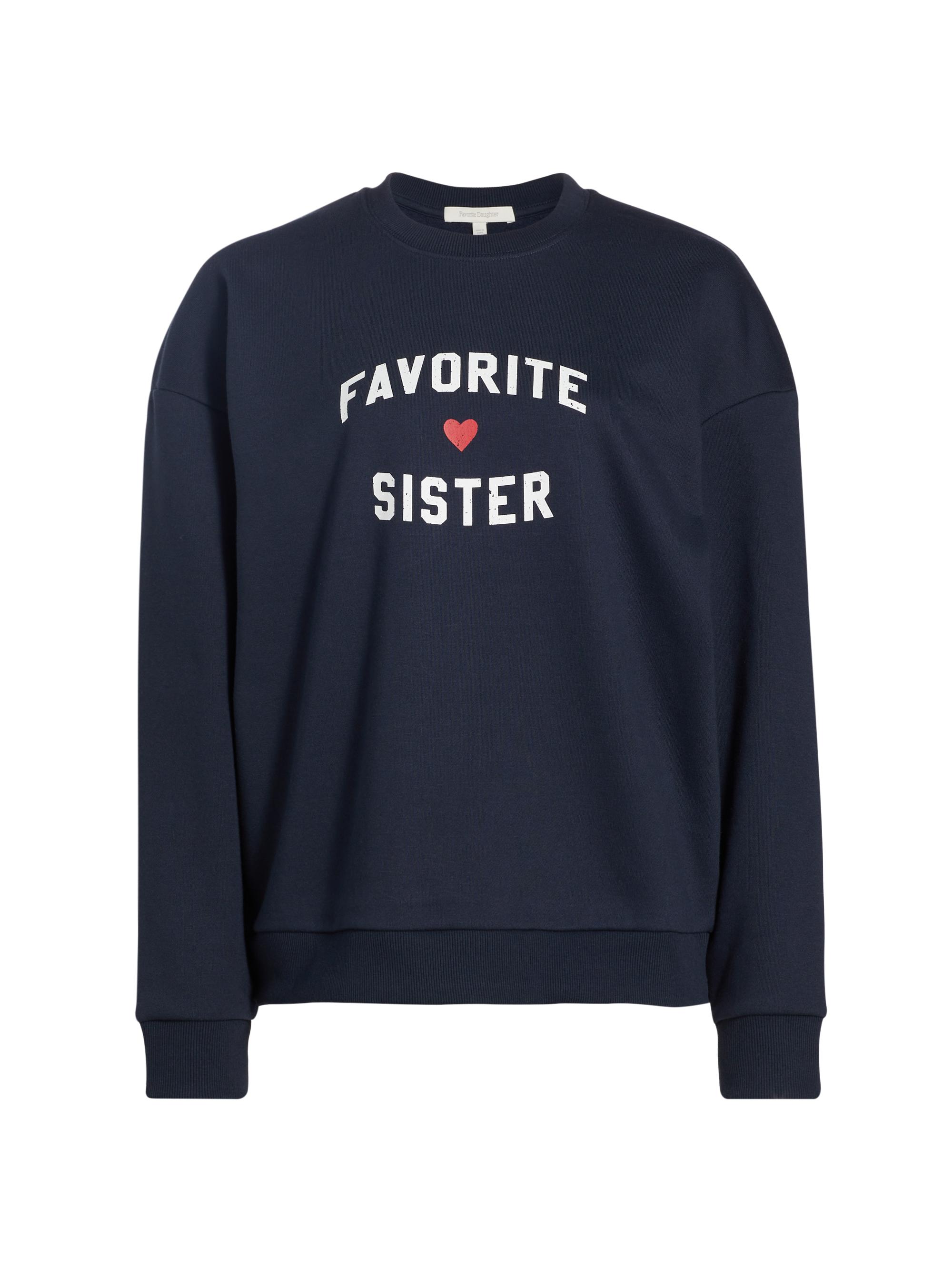 Favorite Daughter Women's Favorite Sister Heart Logo Sweatshirt - Navy