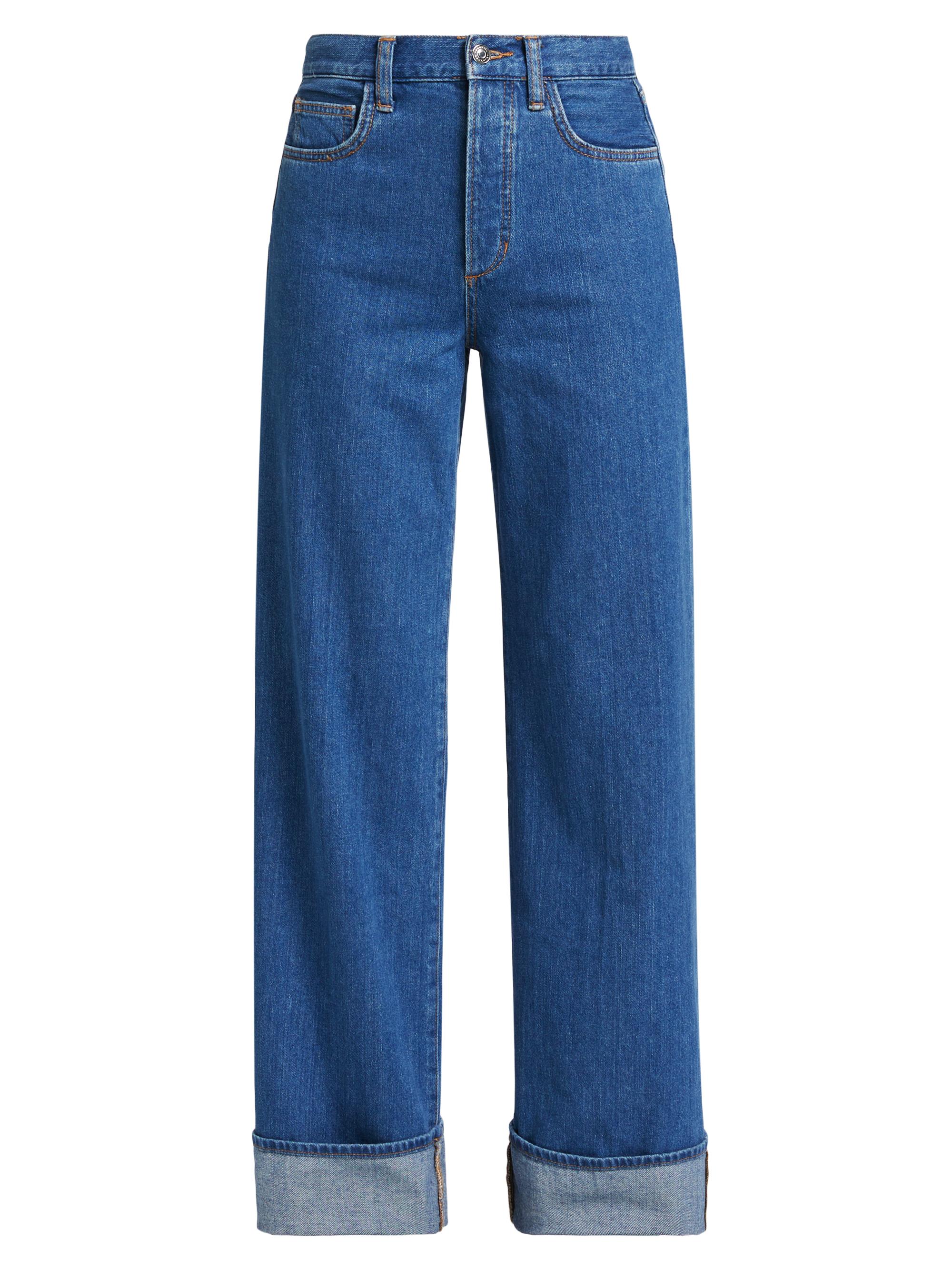 Favorite Daughter Women's The Masha Straight-Leg Cuffed Jeans - Concord