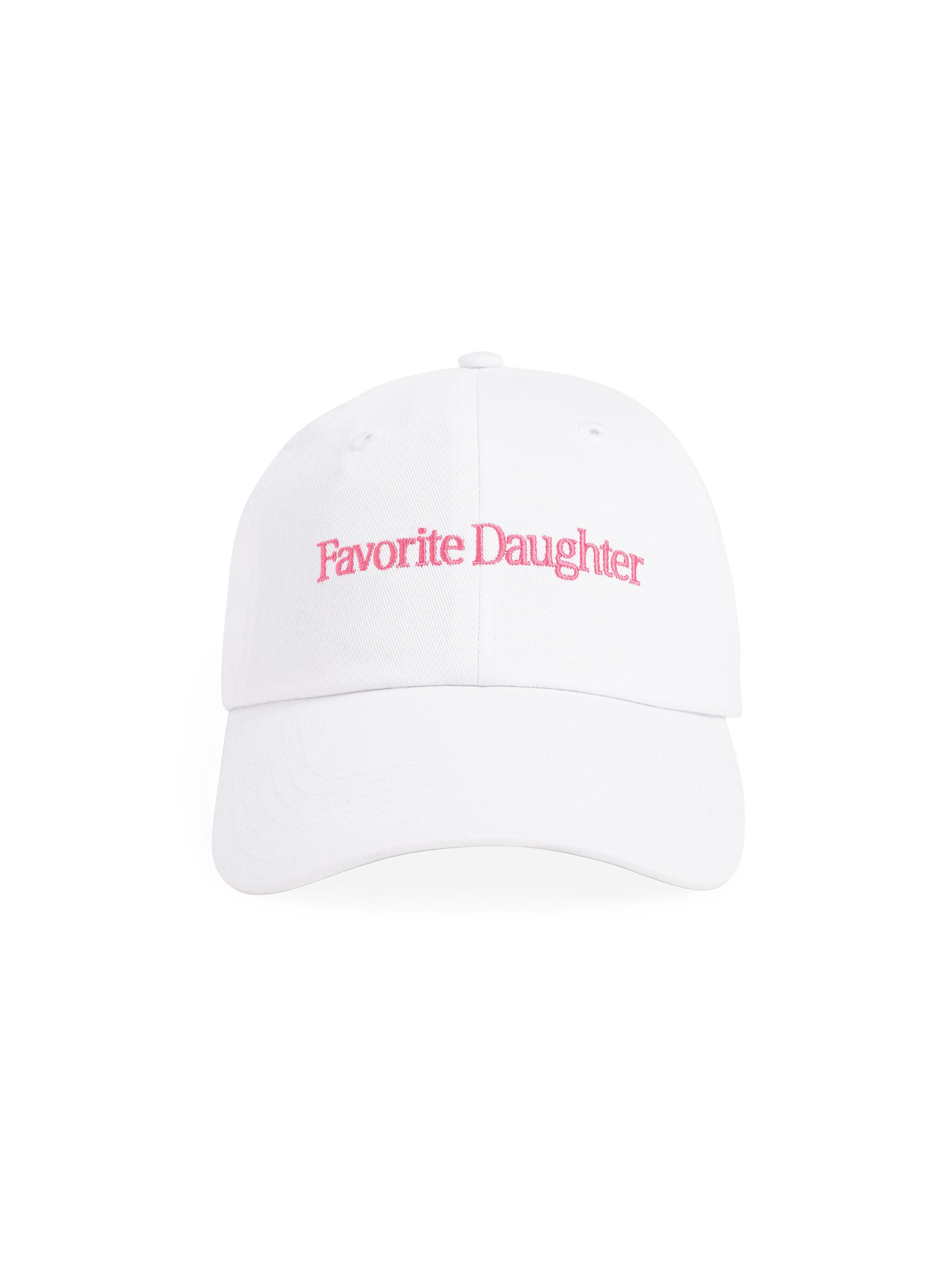 Favorite Daughter Women's Classic Logo Baseball Heart Hat - White Pink