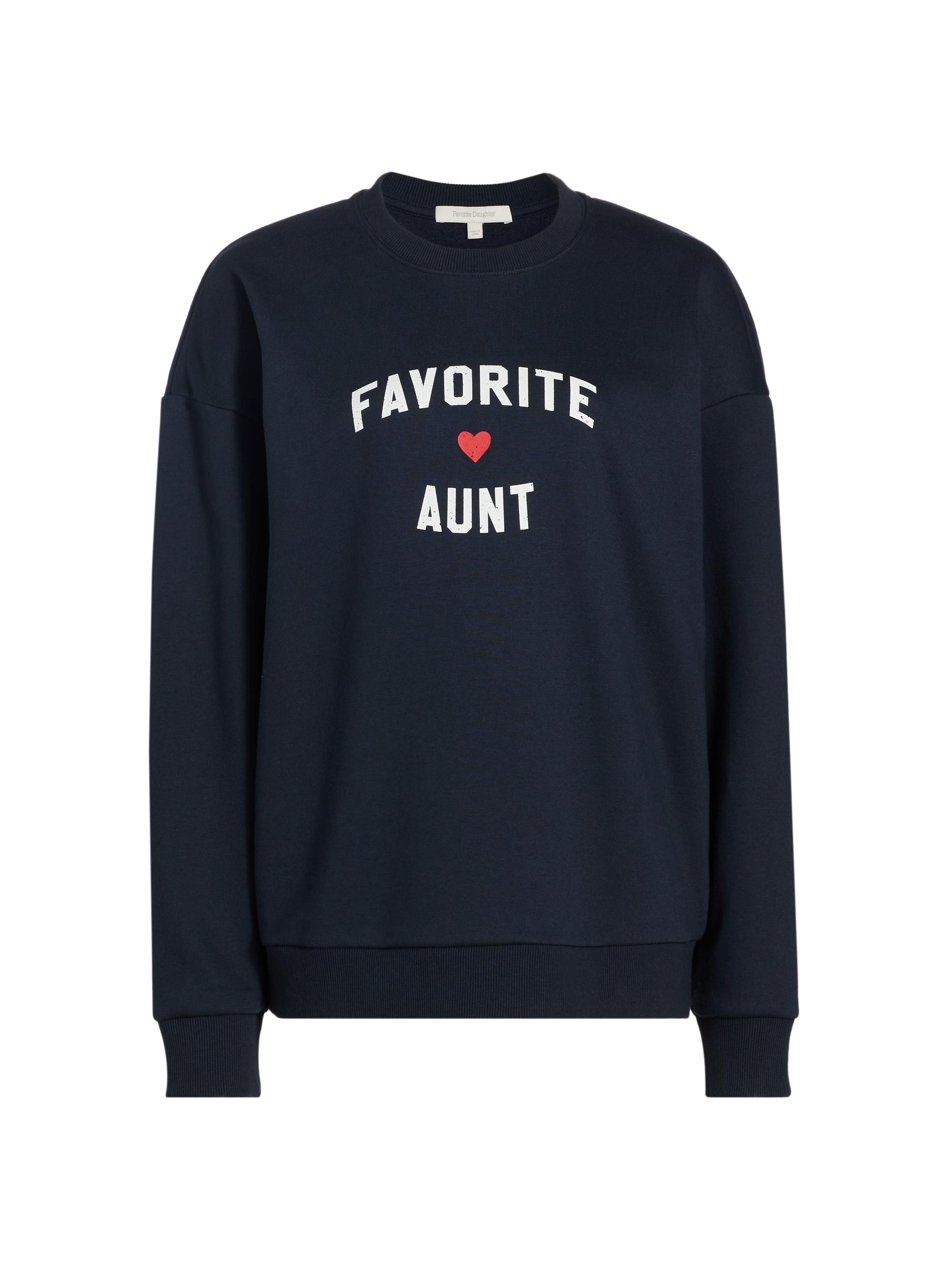 Favorite Daughter Women's Favorite Aunt Heart Logo Sweatshirt - Navy