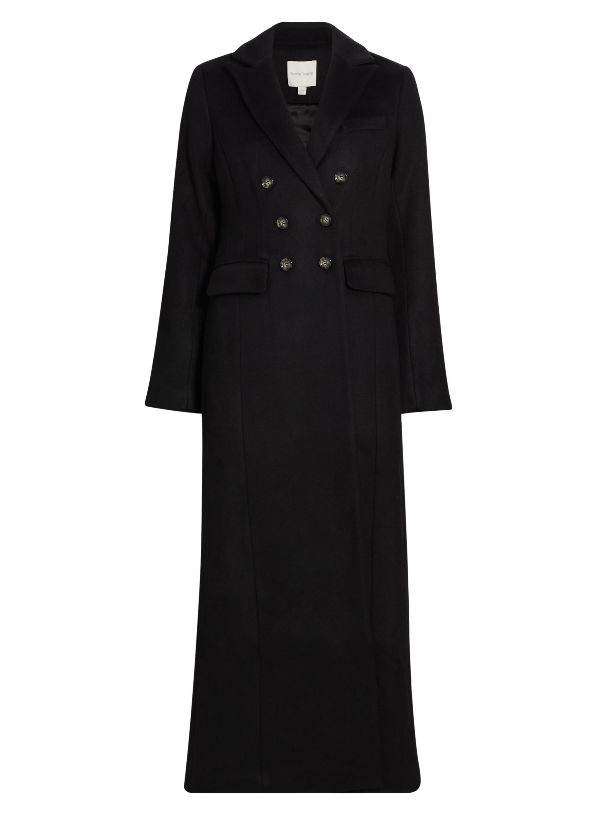 Favorite Daughter Women's The Simon Double-Breasted Coat - Black