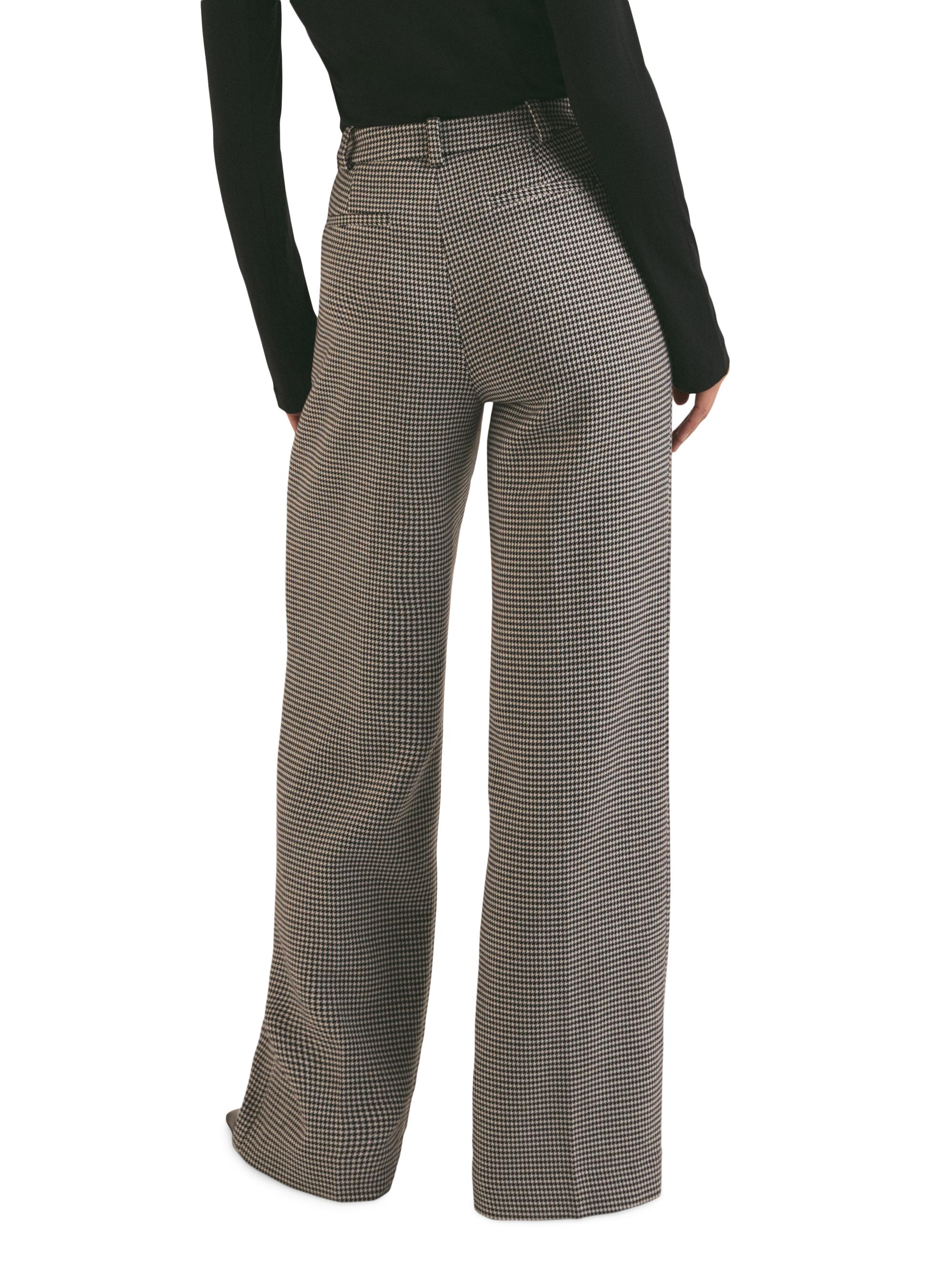 Favorite Daughter The Low Favorite Houndstooth Mid-Rise Wide-Leg