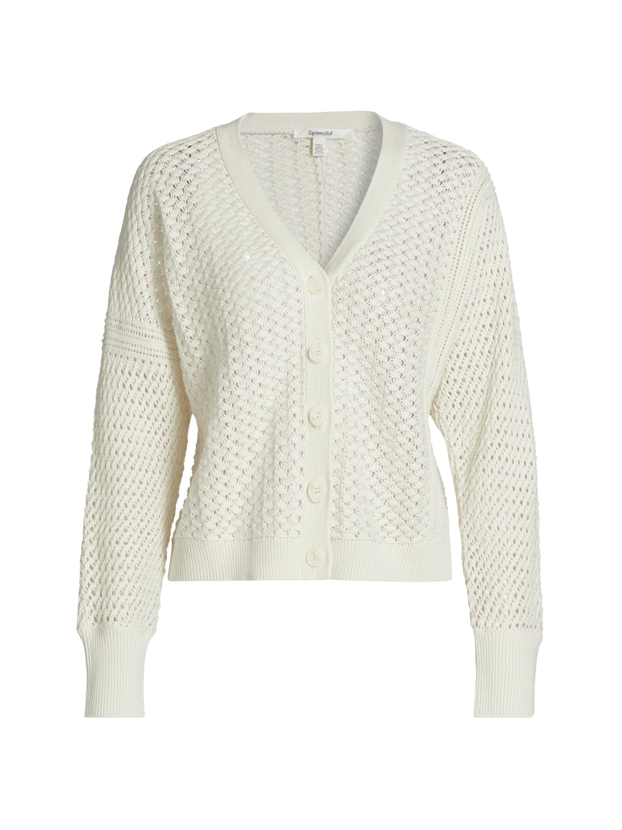 Splendid Women's Audrey Cotton V-Neck Cardigan - Pale Oak
