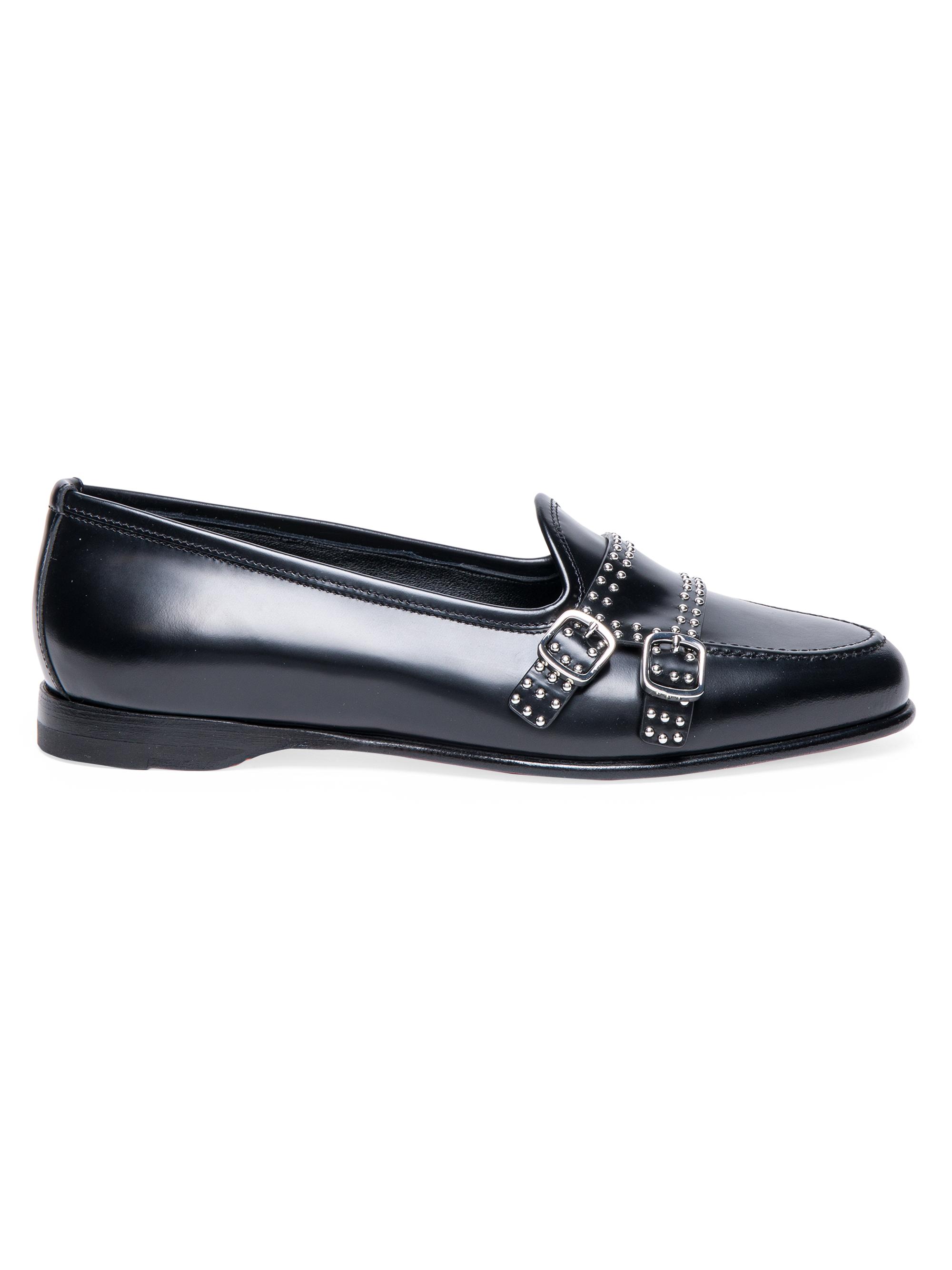 Santoni Women's Leather Loafers - Black