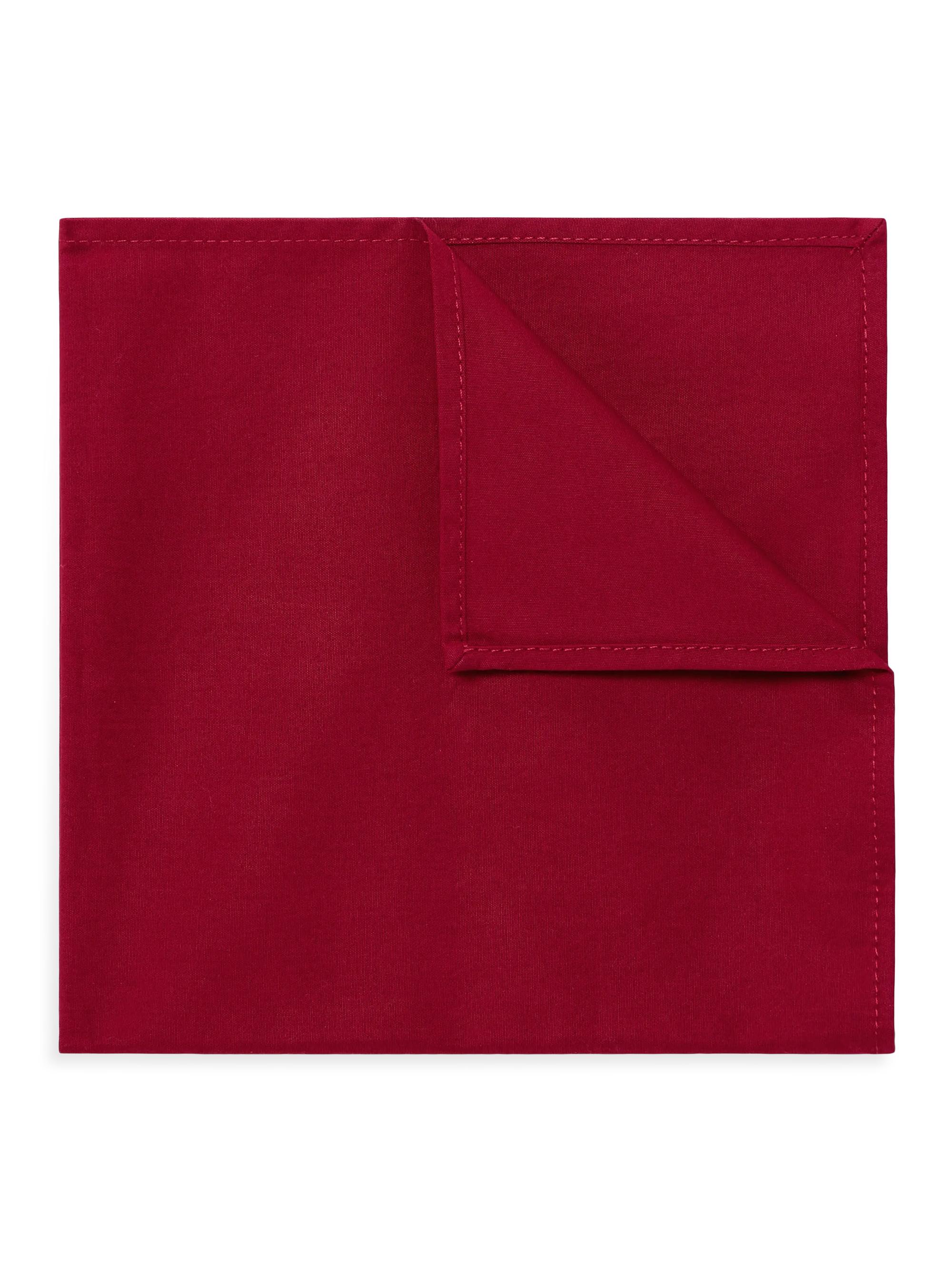 Brunello Cucinelli Men's Cotton Twill Pocket Square for Tuxedo - Red