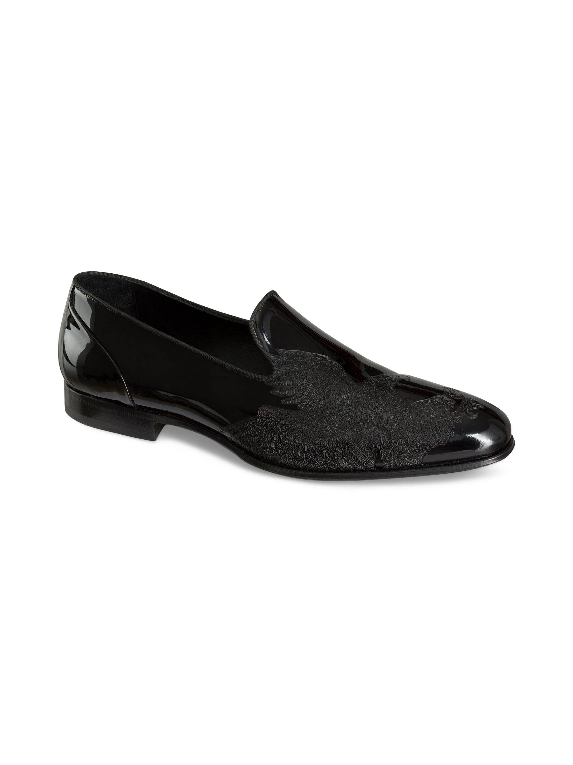 Stefano Ricci Men's Patent Calfskin Dress Shoes - Black