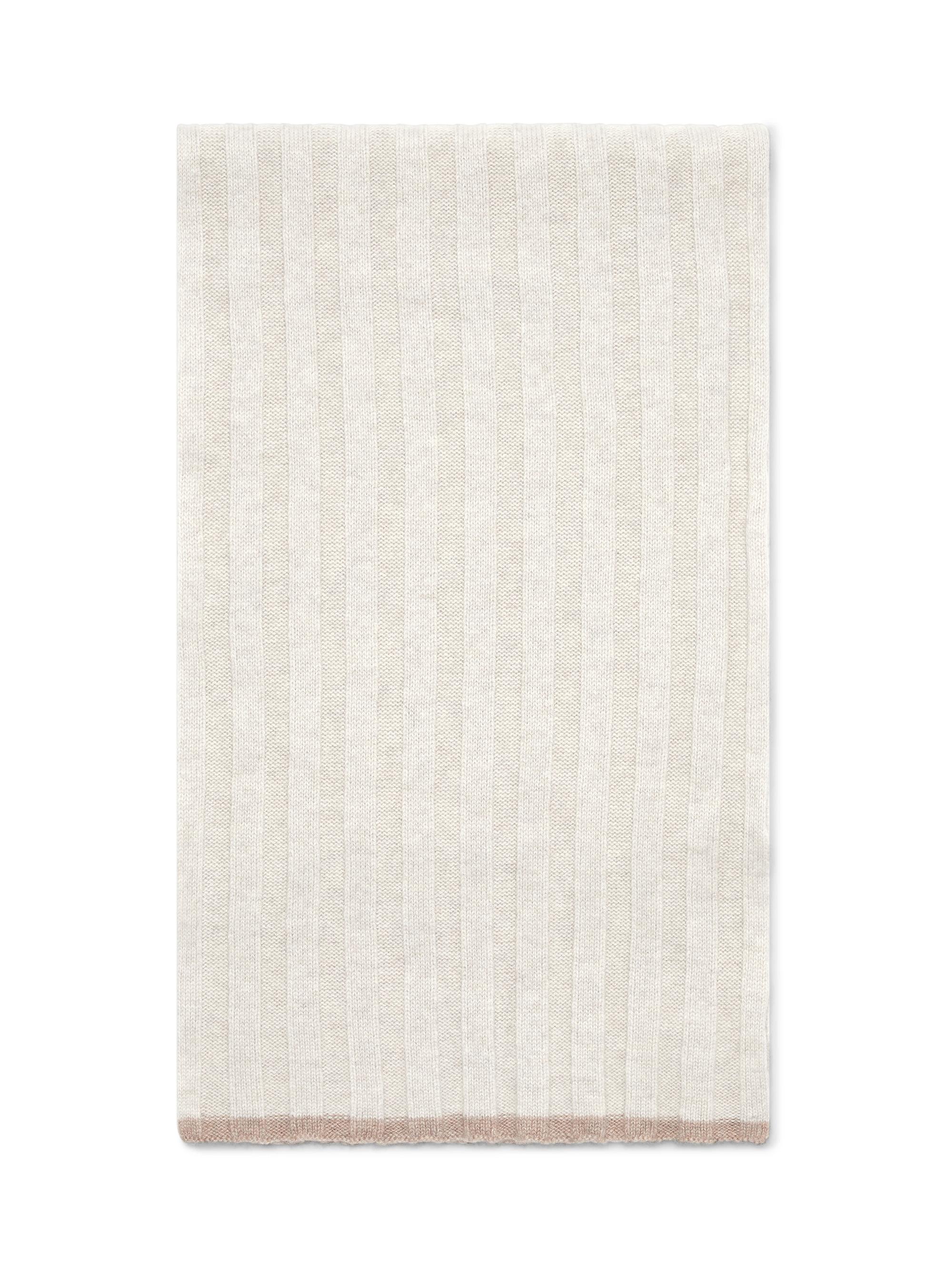 Brunello Cucinelli Men's Cashmere Rib Knit Scarf - Camel