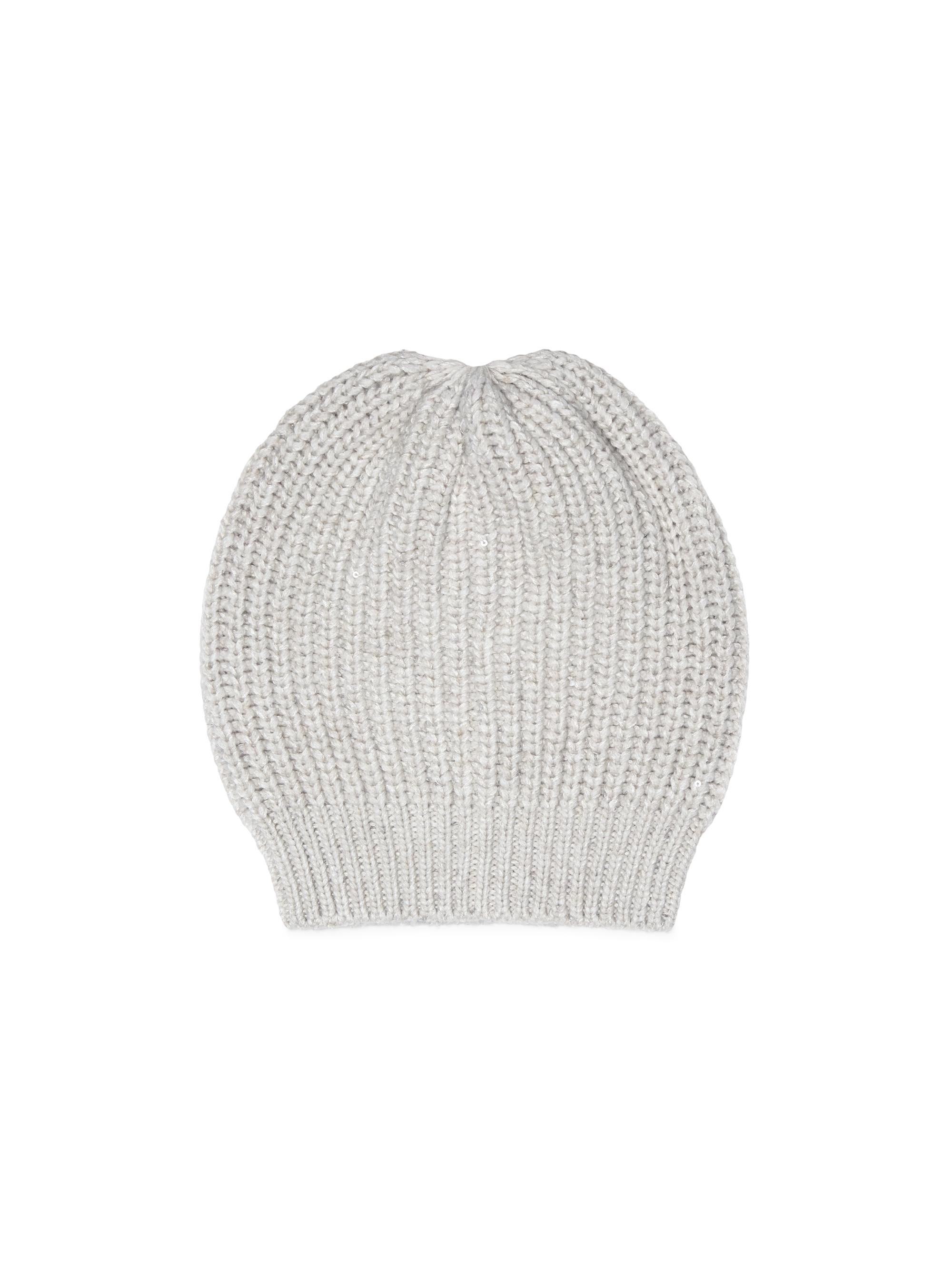 Brunello Cucinelli Women's Cashmere and Silk Diamond Yarn Beanie - Pearl Grey