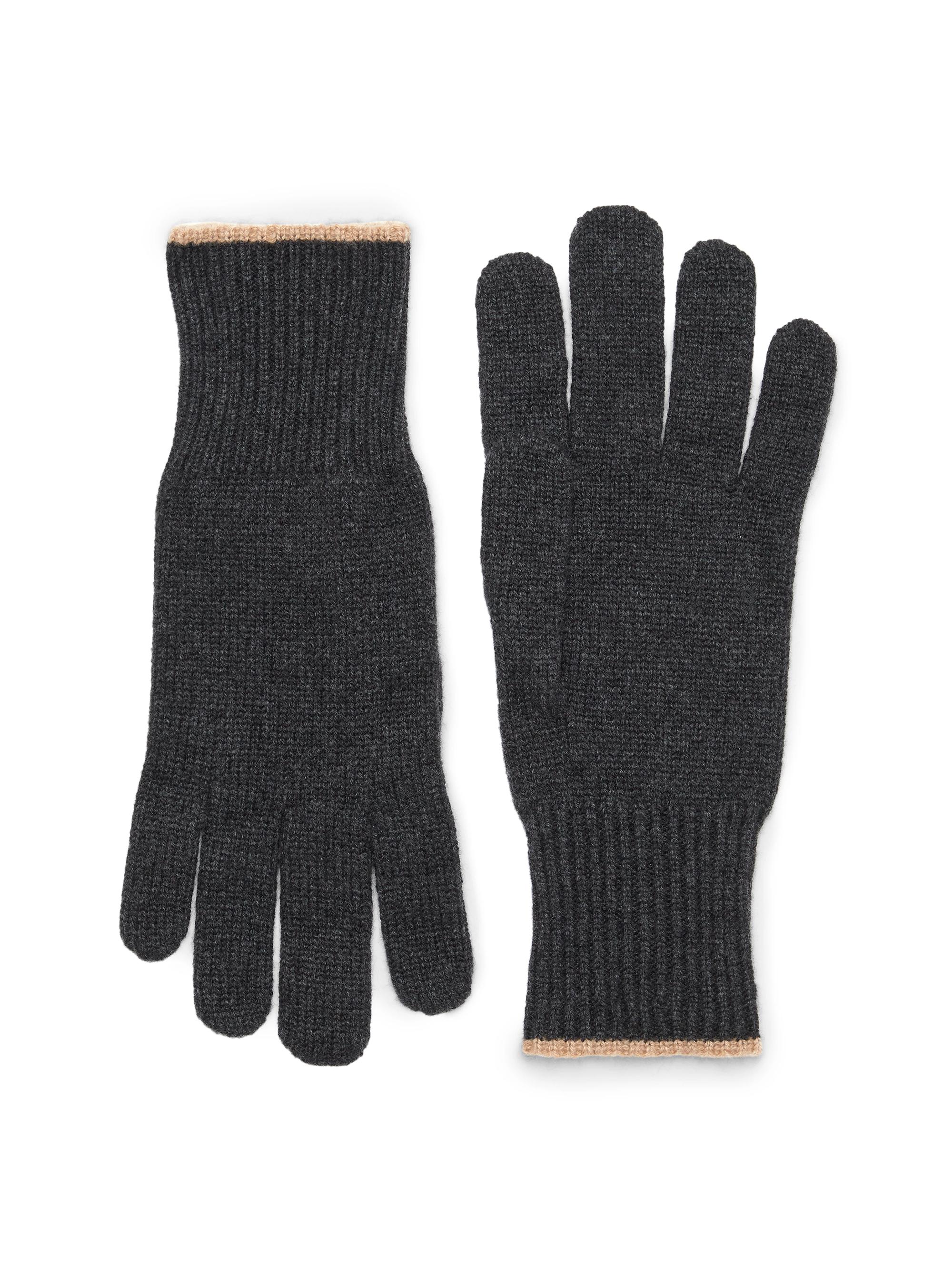 Brunello Cucinelli Men's Cashmere Knit Gloves - Anthracite