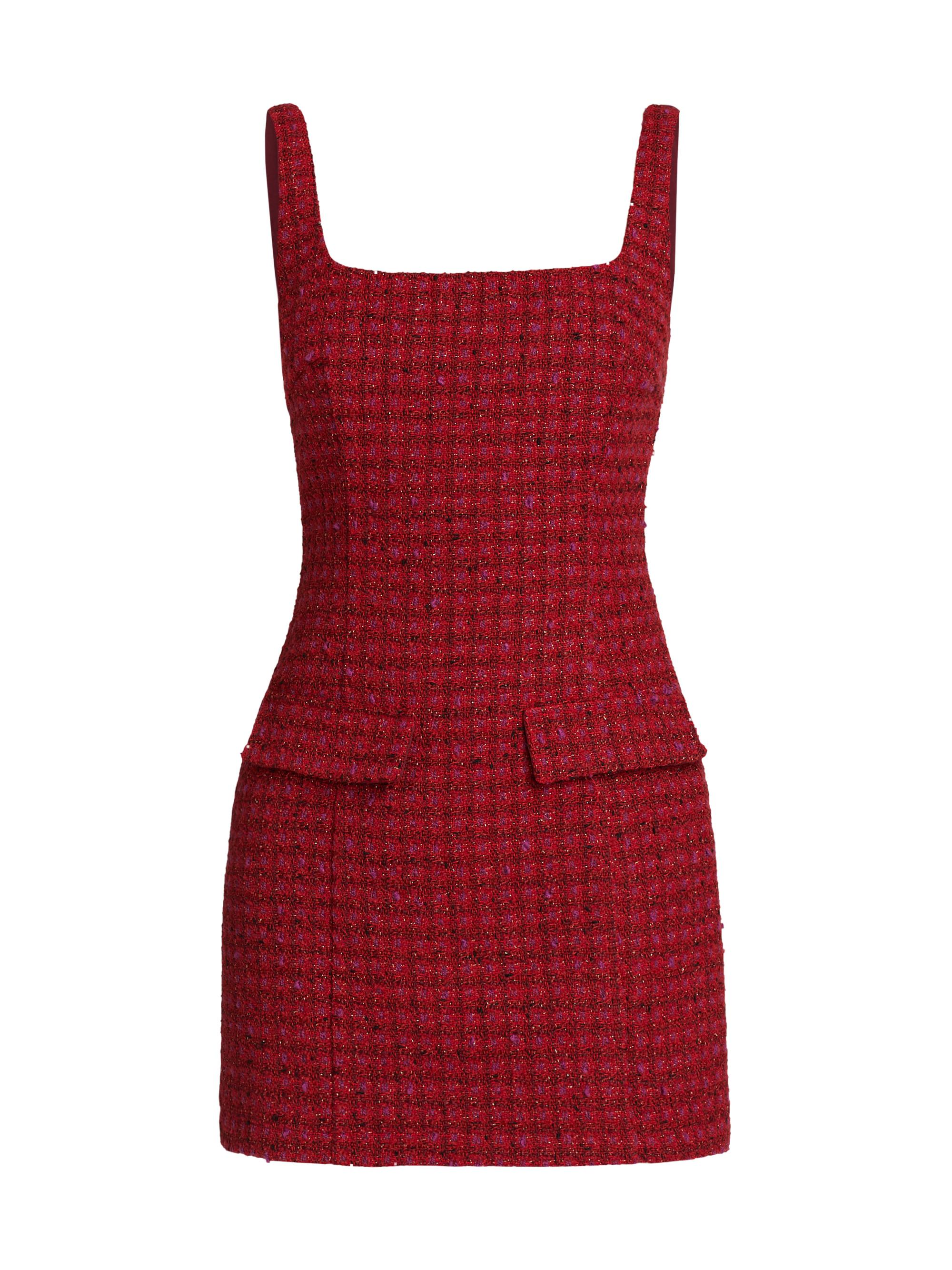 Amanda Uprichard Women's Bethany Check Wool-Blend Skort Romper - Durham Tweed