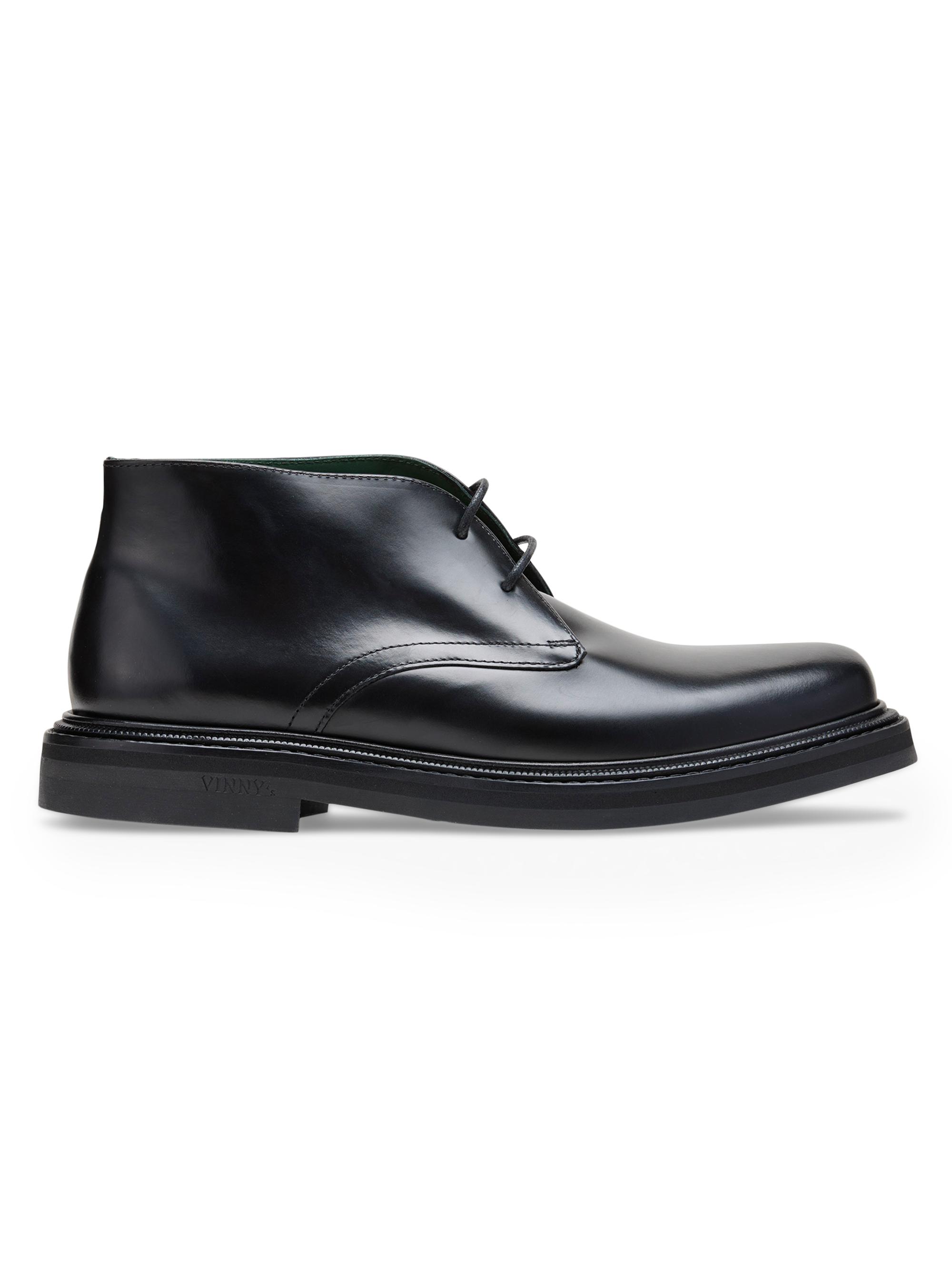 Vinny's Men's Vinnee Leather Chukka Boots - Black