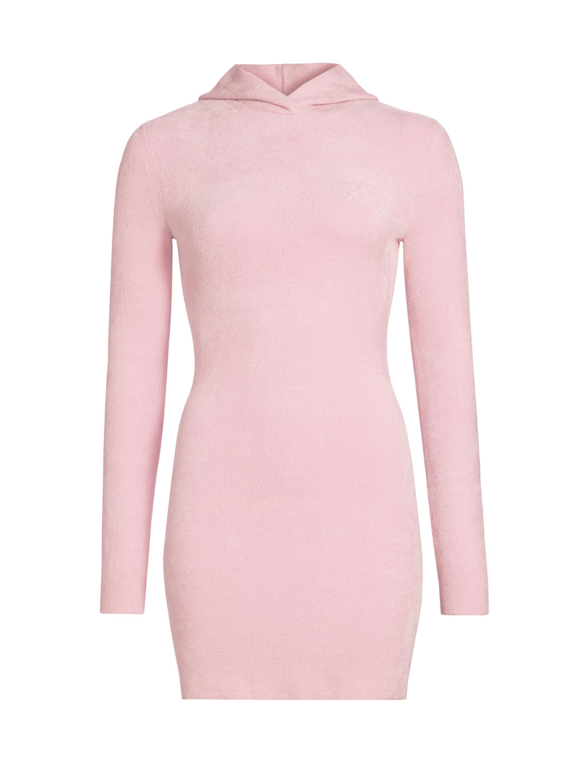 alexanderwang.t Women's Stretch Velour Hooded Minidress - Light Pink