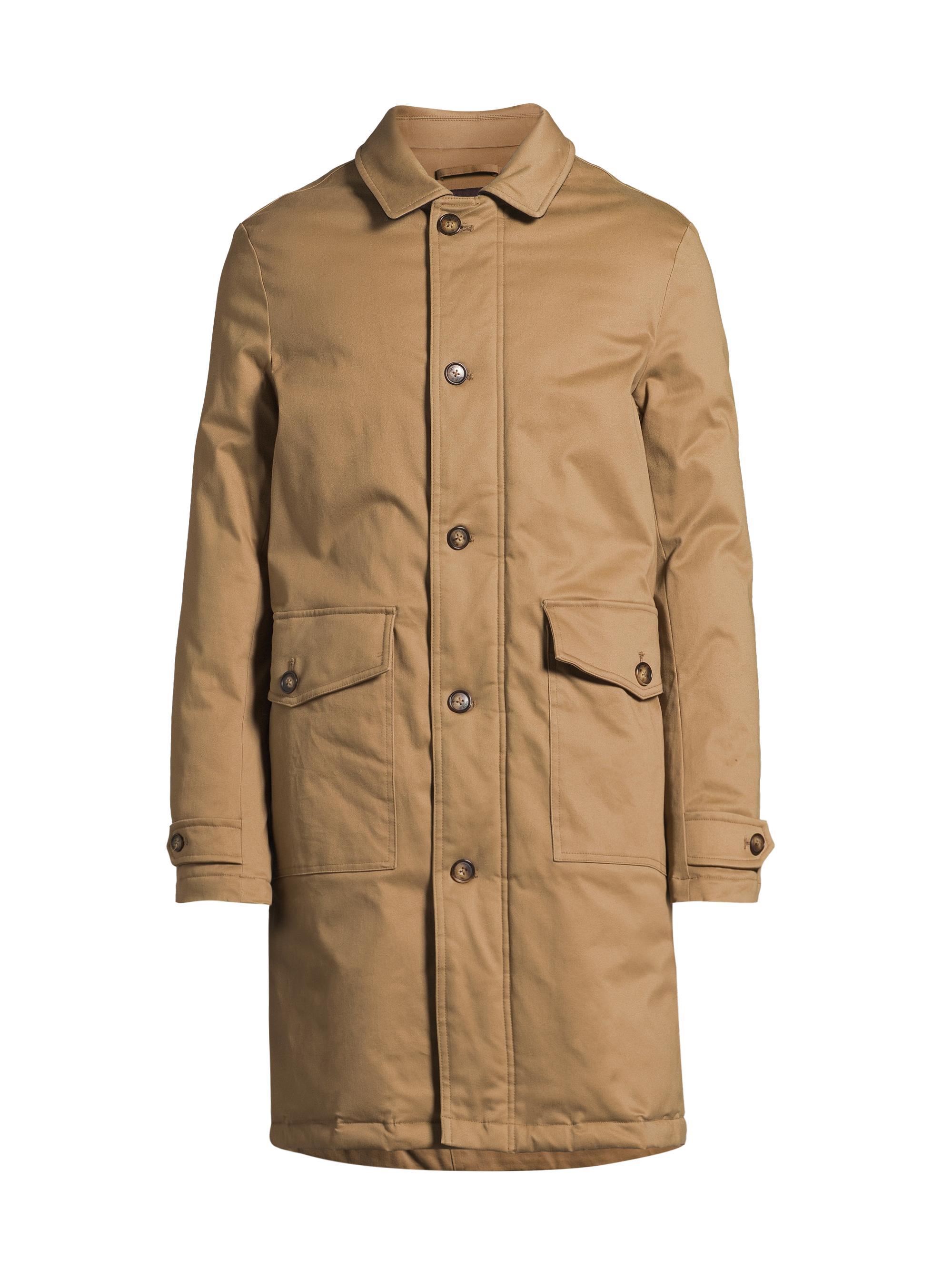 Michael Kors Men's Filled Balmacaan Jacket - Dark Camel
