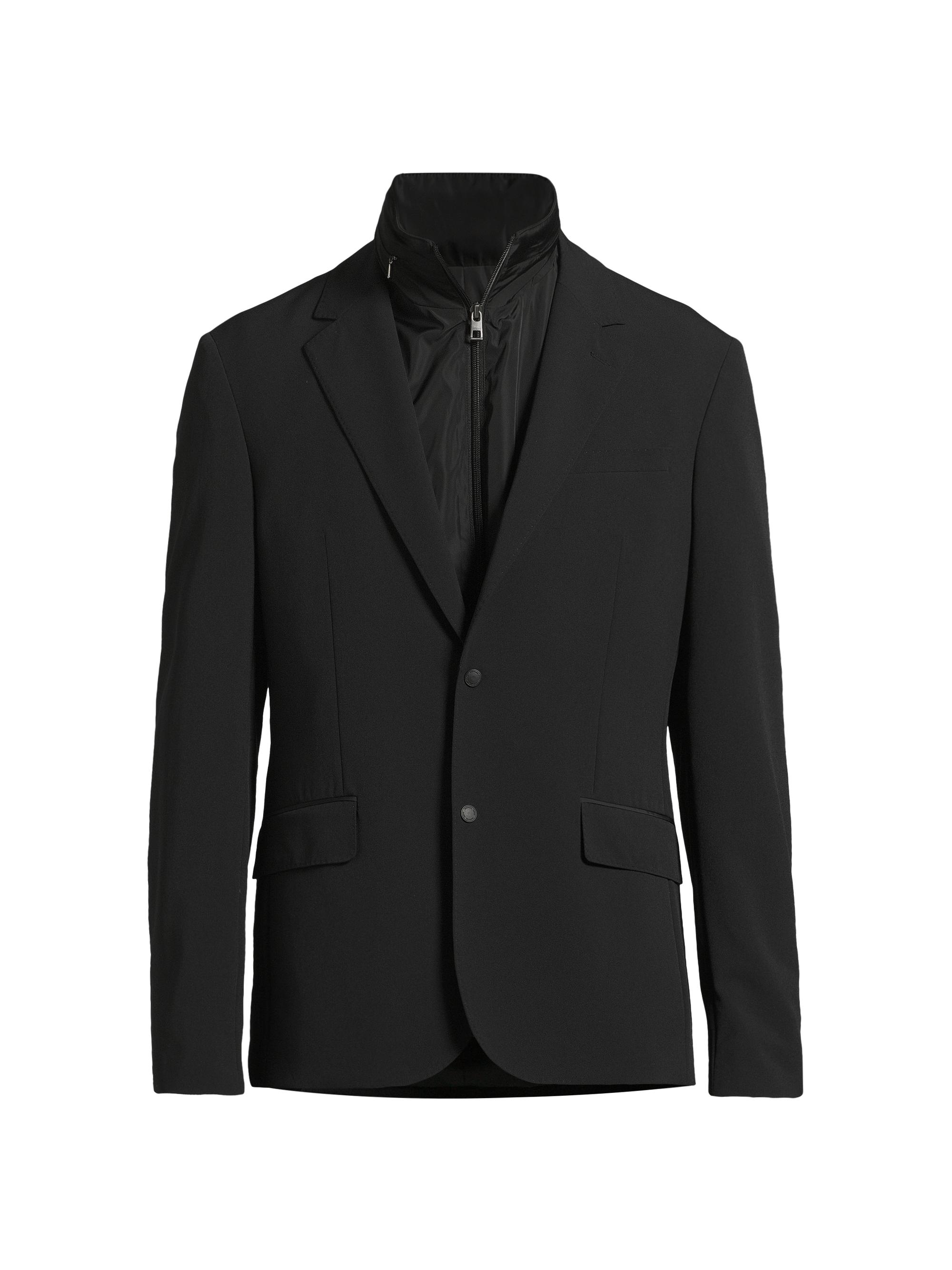 Michael Kors Men's Zip-Up Tech Blazer - Black