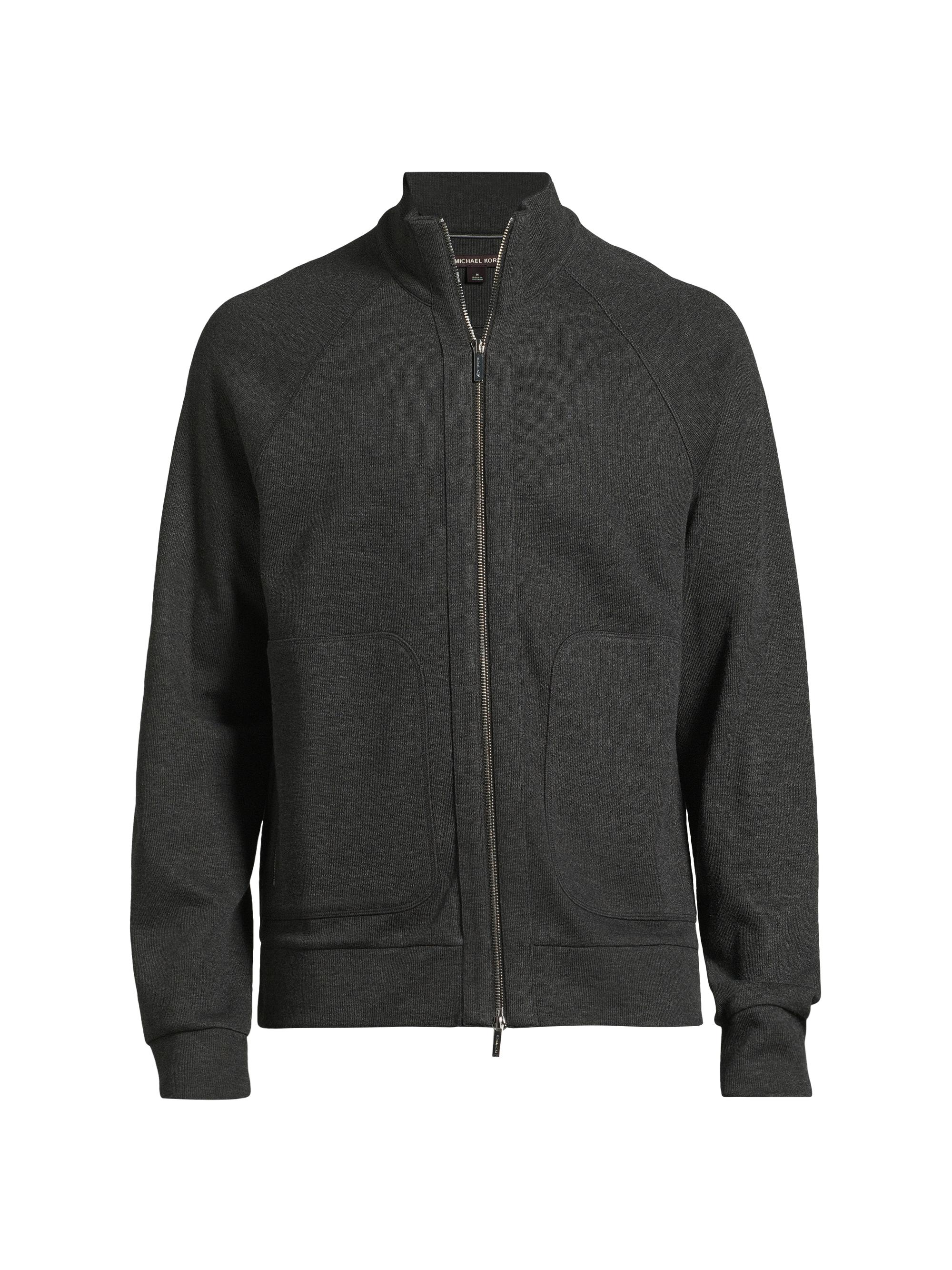 Michael Kors Men's French Rib Bomber Jacket - Charcoal Melange