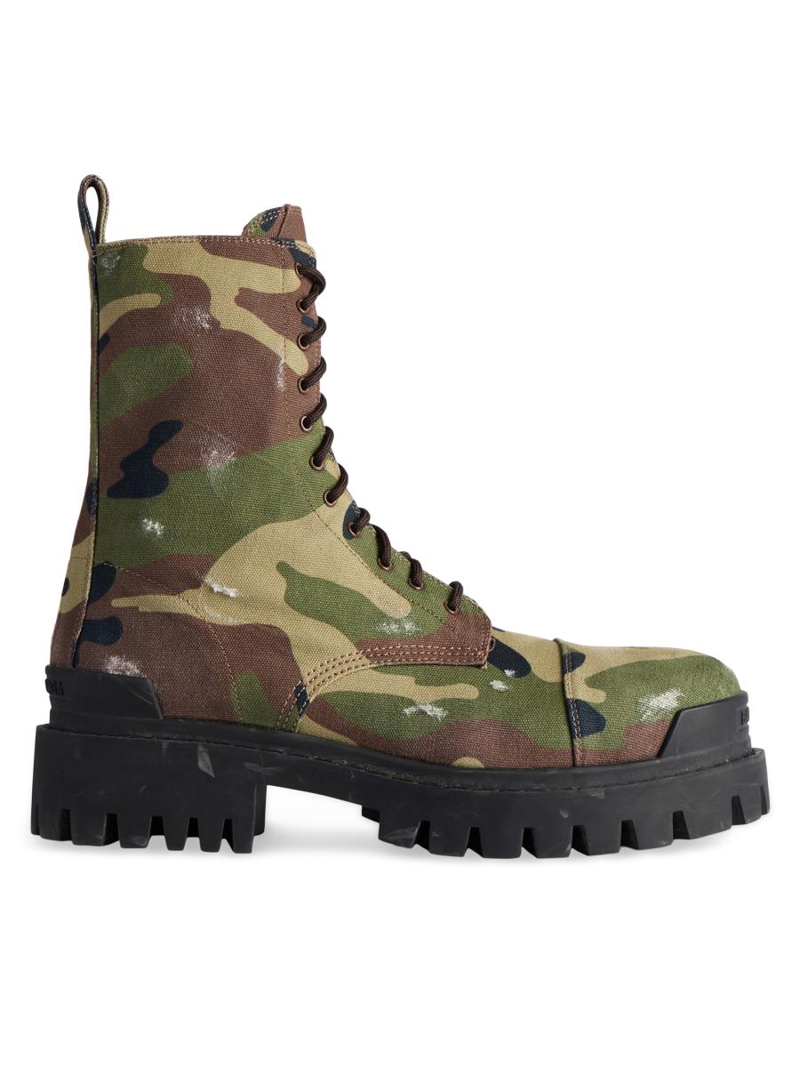 Balenciaga Strike 20mm Boots With Piercings | Saks Fifth Avenue