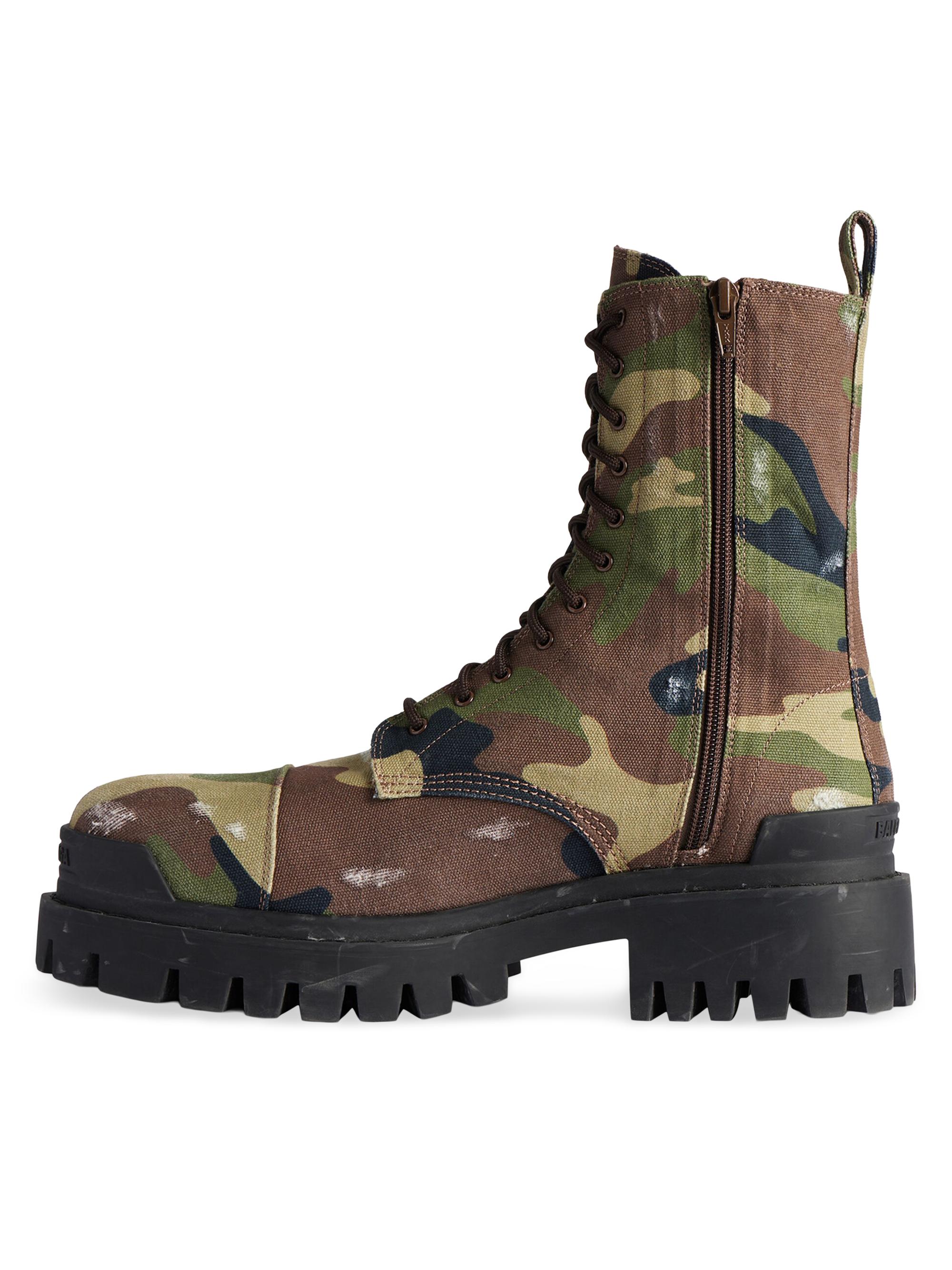 Balenciaga Strike 20MM Camo Print Boots | Saks Fifth Avenue
