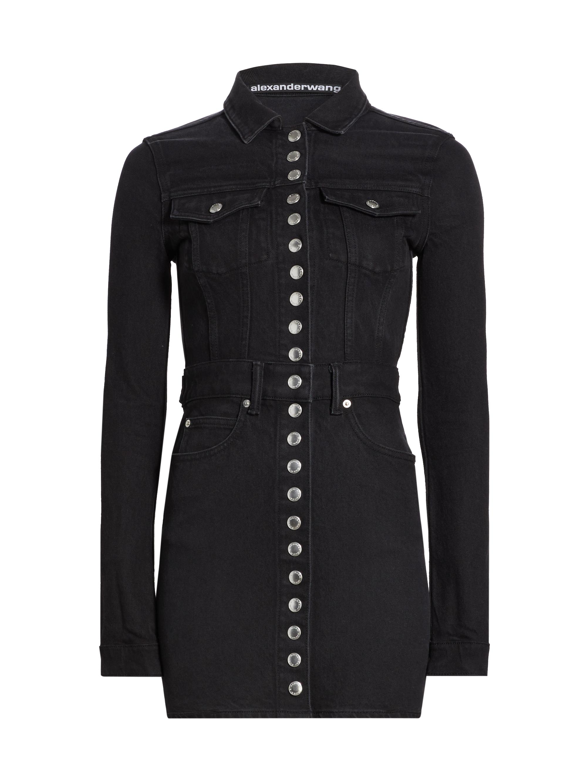 alexanderwang.t Women's Stretch Denim Minidress - Washed Black