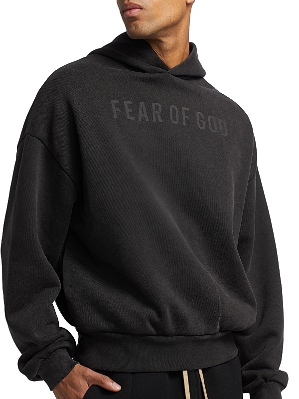 Shop Fear of God Logo Overlapped Hoodie | Saks Fifth Avenue Shop Fear of God Logo Overlapped Hoodie | Saks Fifth Avenue