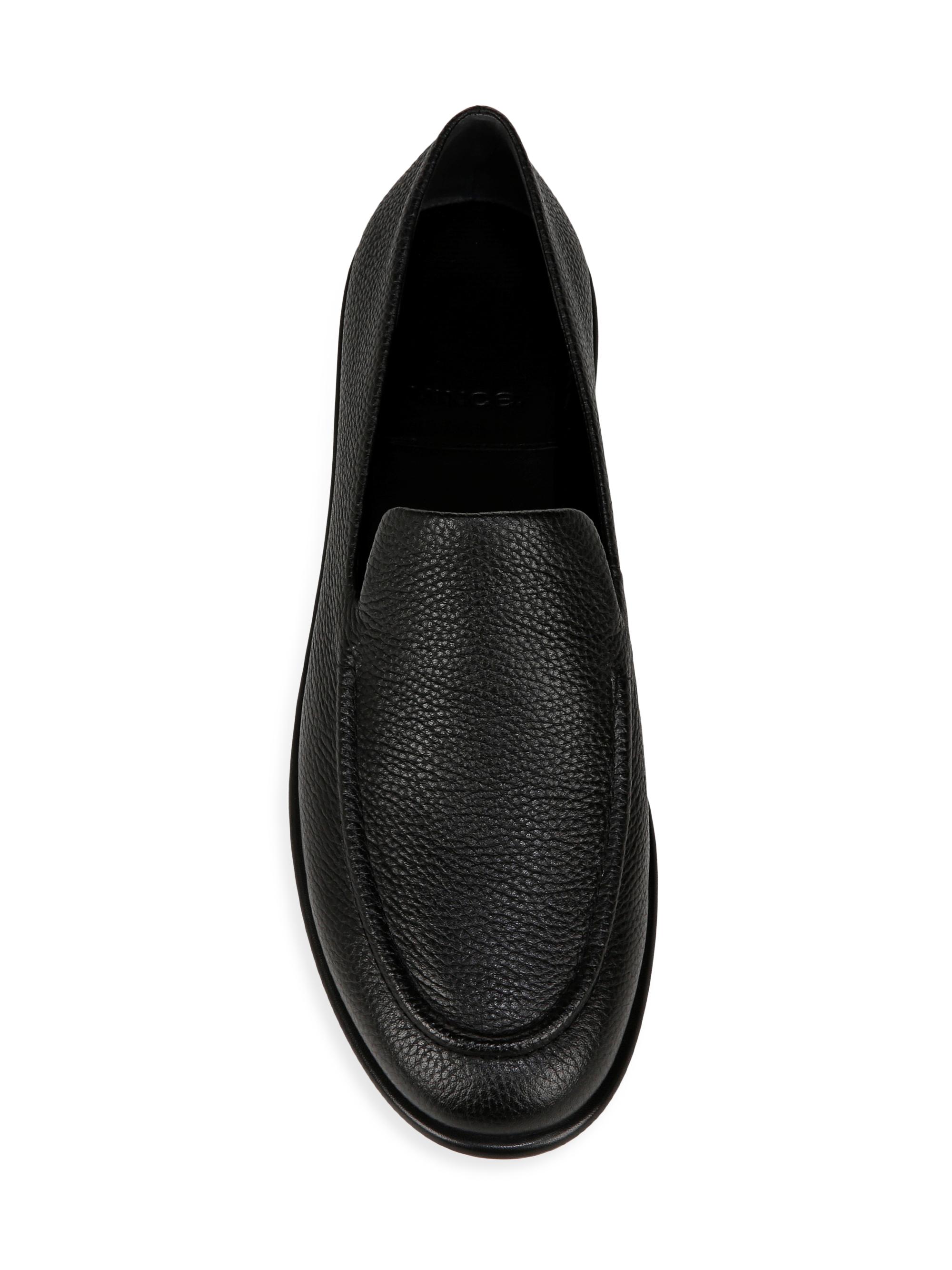 Vince Hann Pebbled Leather Loafers | Saks Fifth Avenue