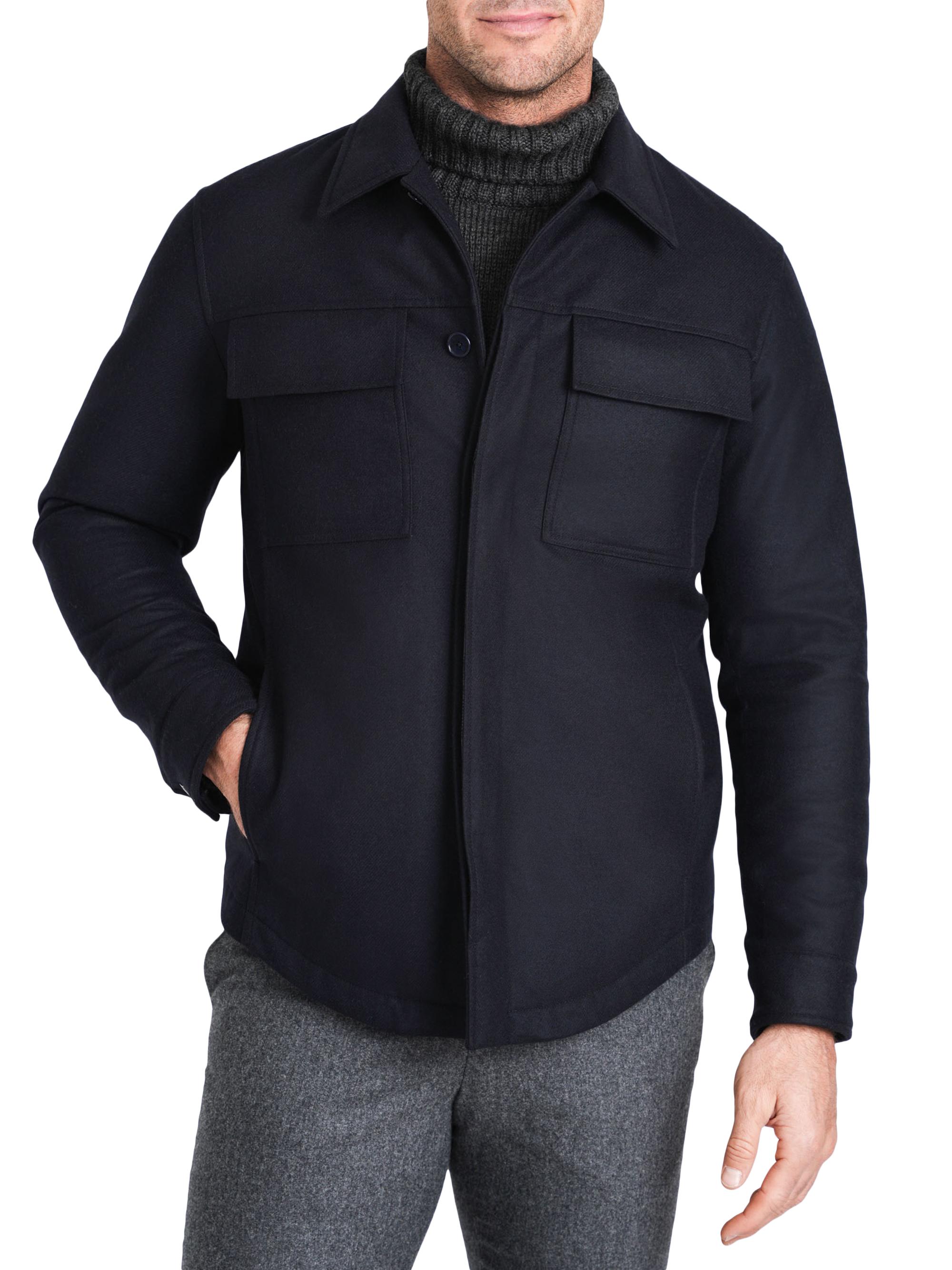 Norwegian Wool Men's Wool-Blend Down Field Jacket - Navy