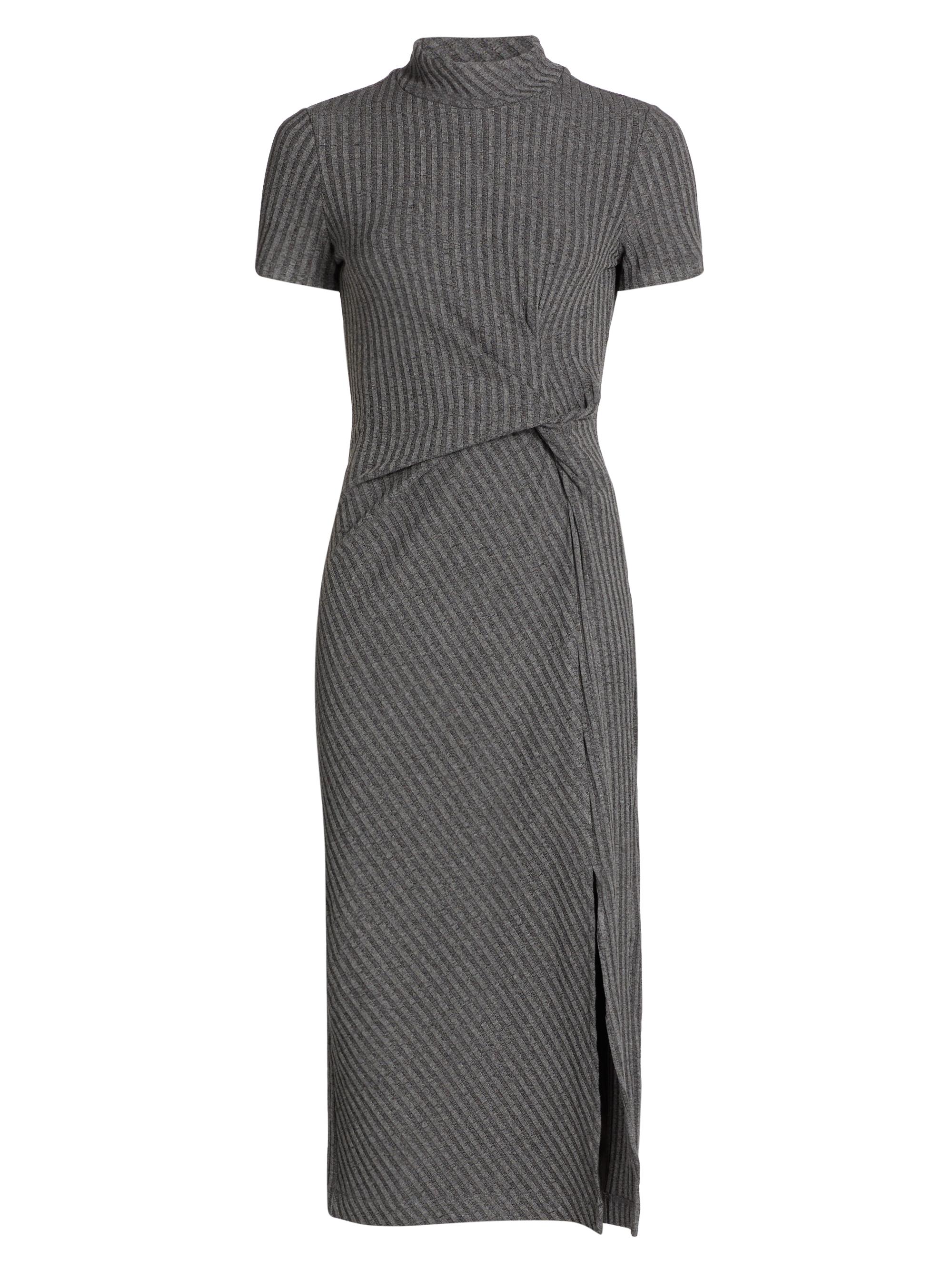 Tanya Taylor Women's Flint Rib-Knit Midi-Dress - Charcoal Multi