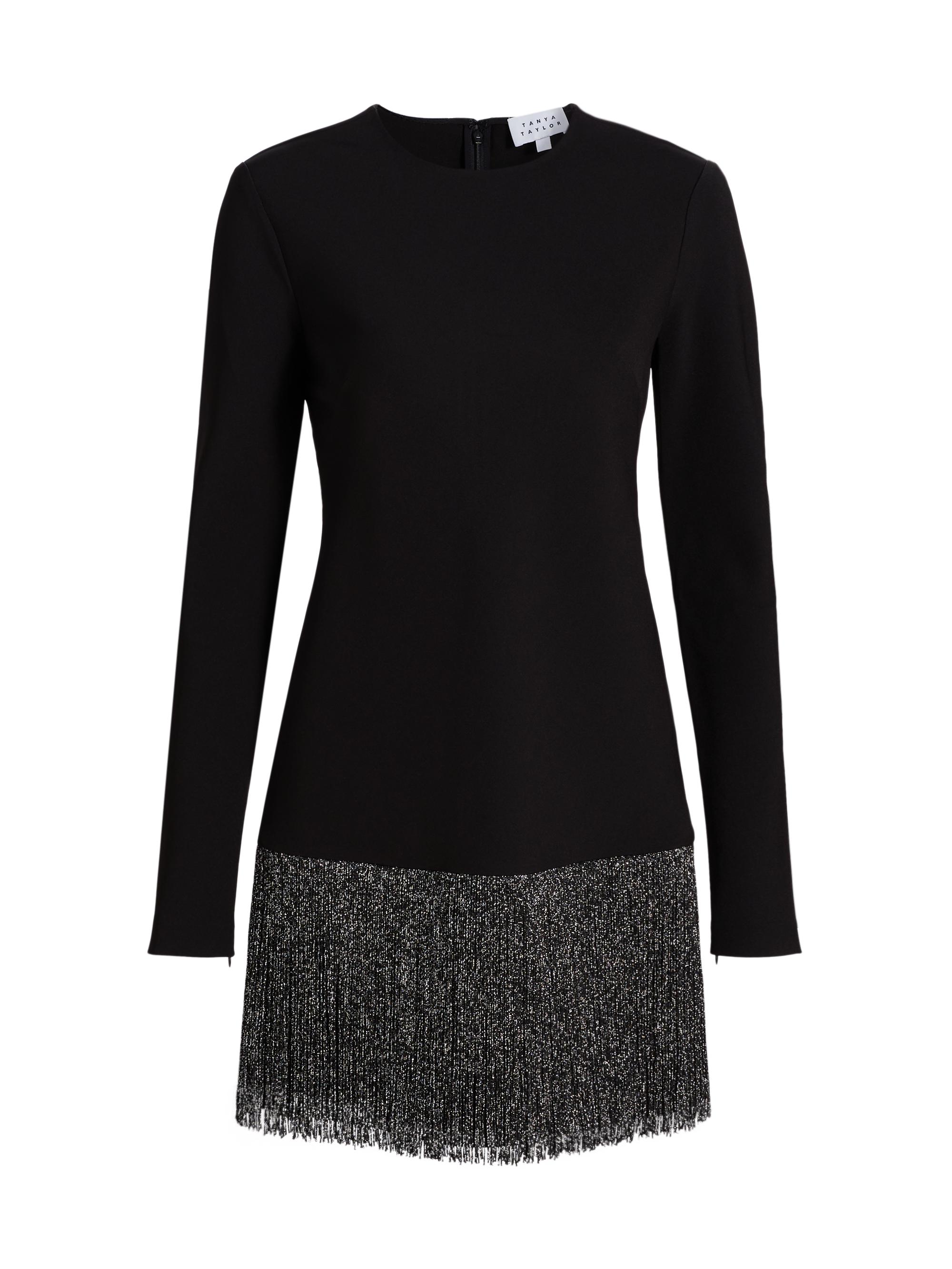 Tanya Taylor Women's Agatha Fringe Minidress - Black