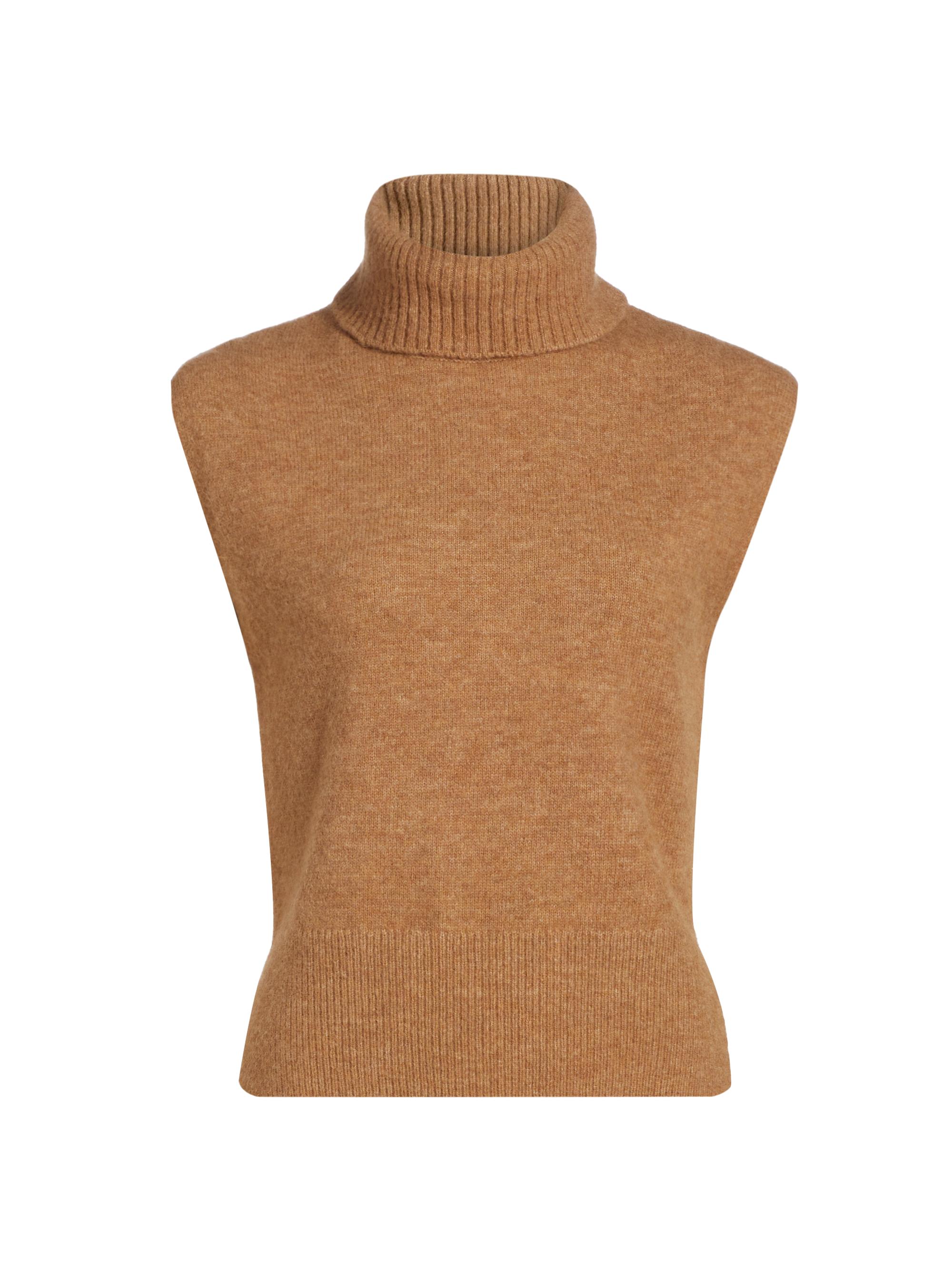 Tanya Taylor Women's Aaron Knit Sleeveless Turtleneck Sweater - Camel