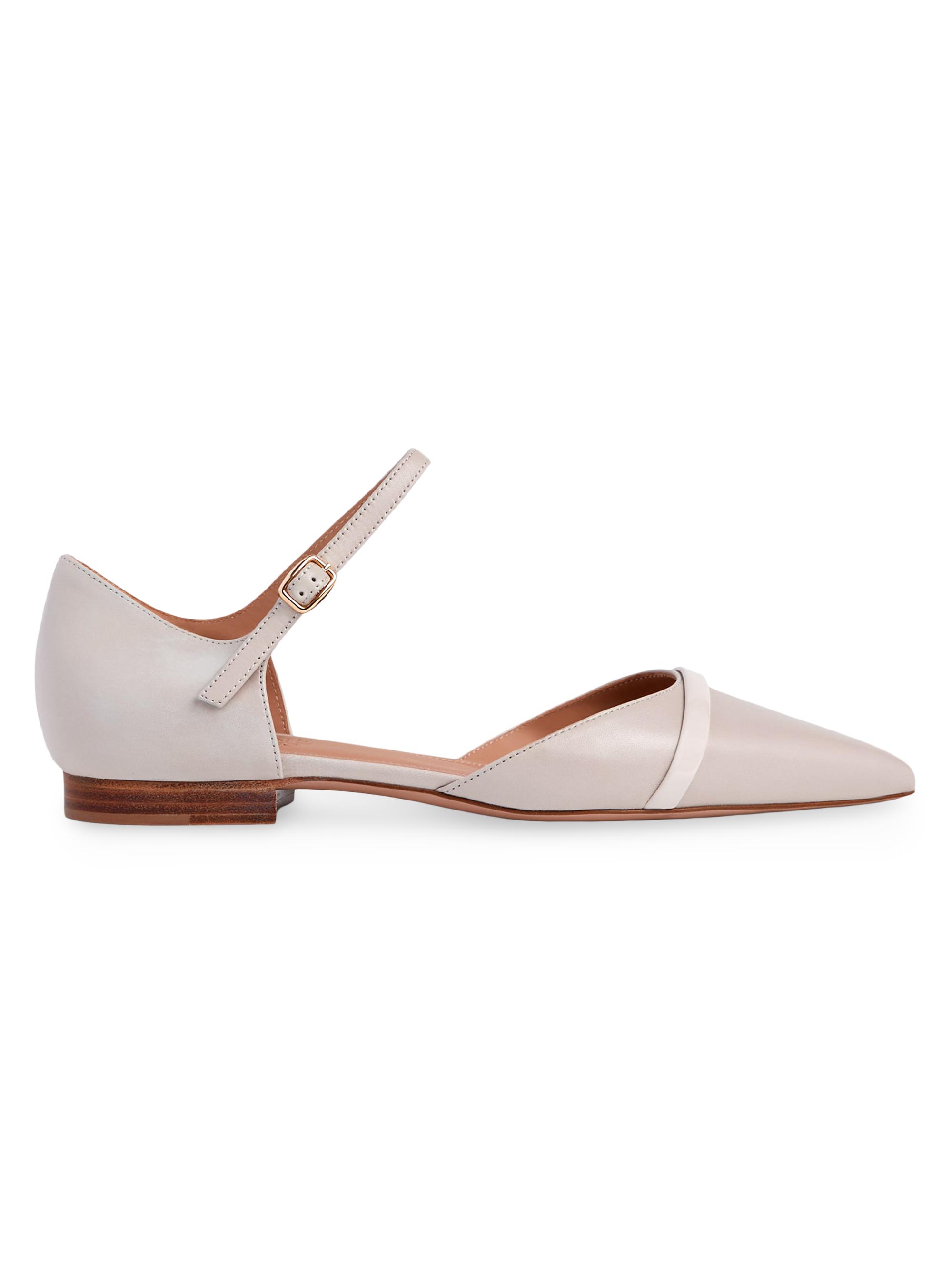 Malone Souliers Women's Ulla Leather Flats - Ice