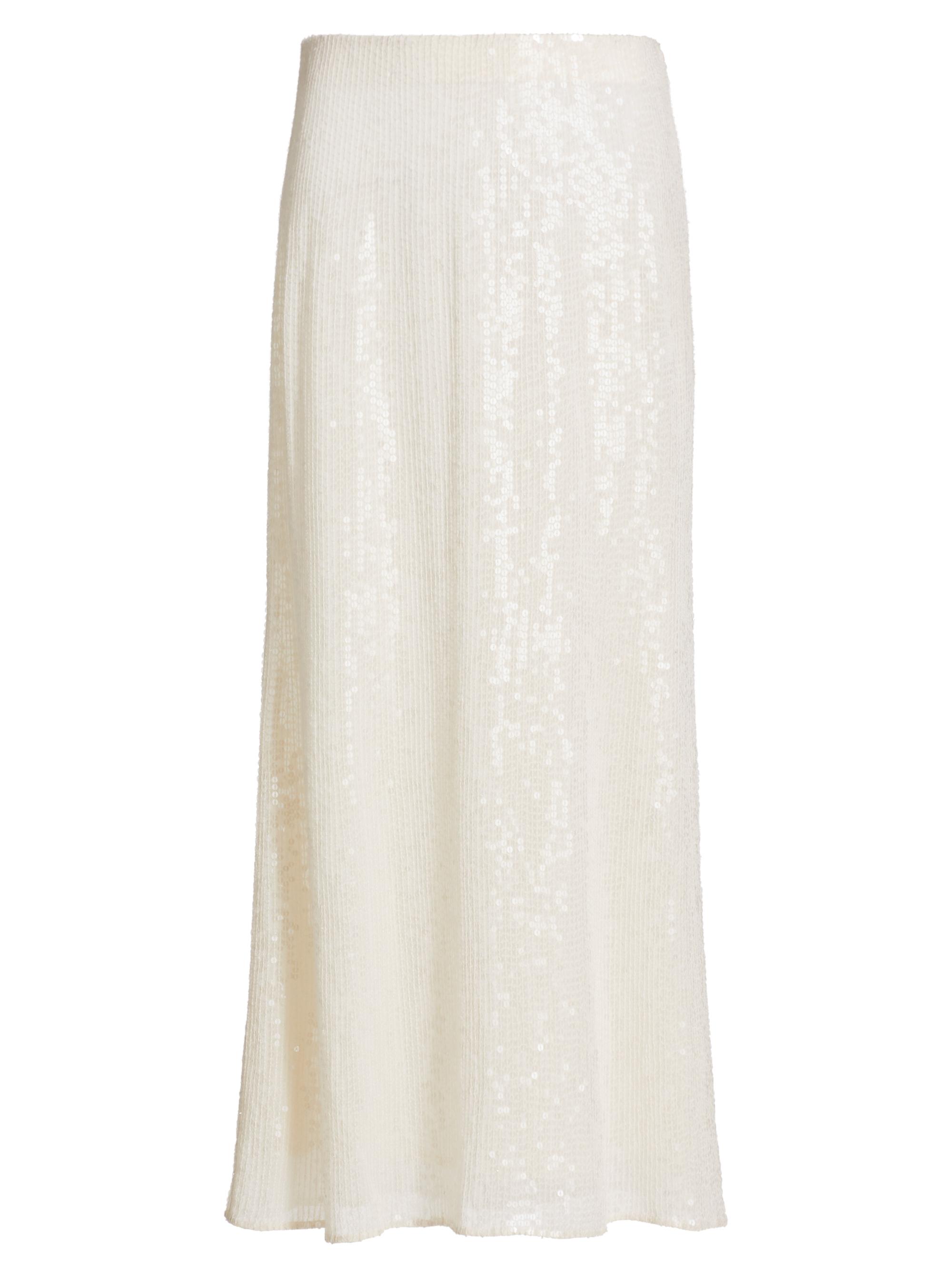 Maria Cher Women's Cardales Percy Sequin Midi-Skirt - Cream